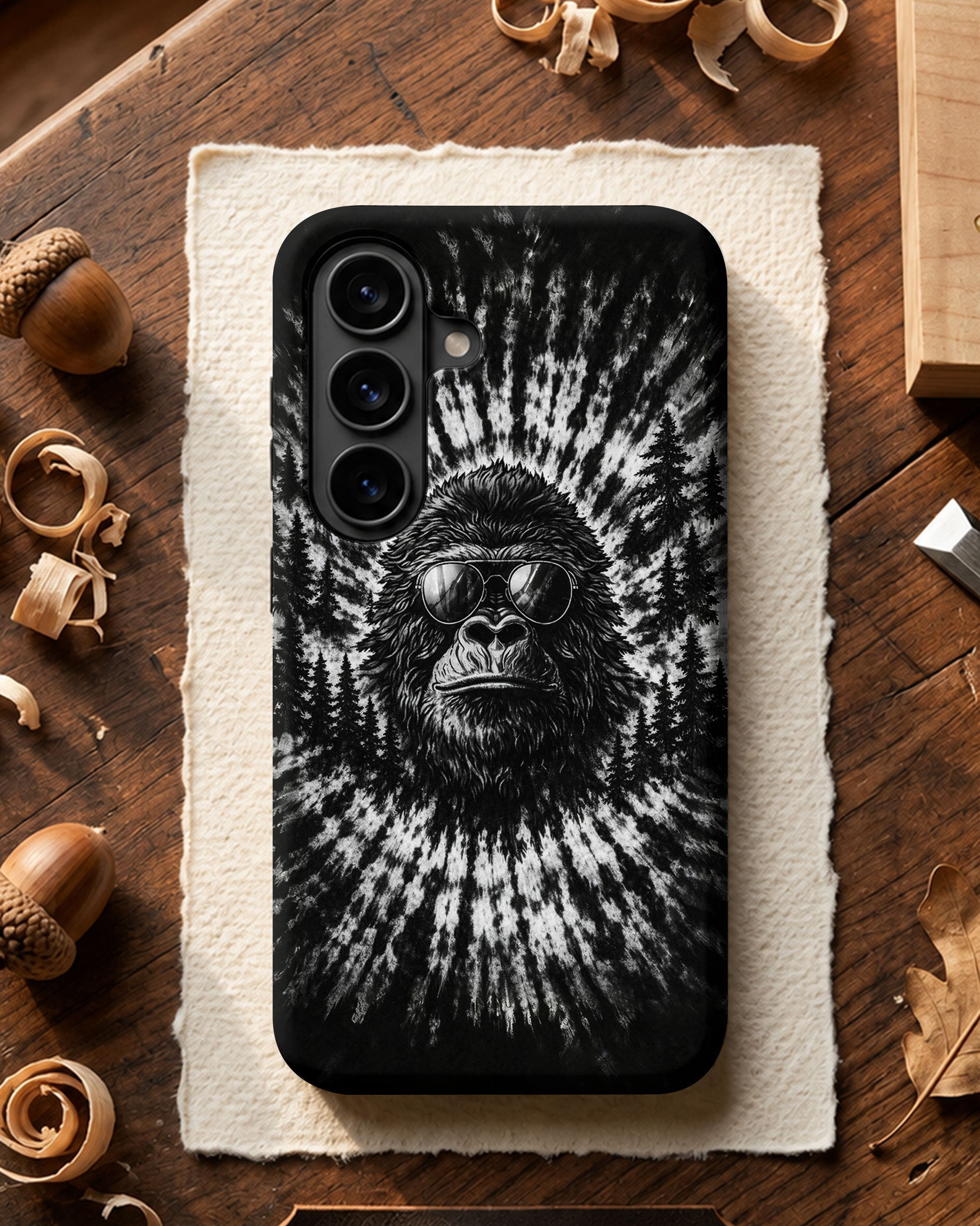 BIGFOOT BLACK & WHITE SWIRL  PHONE CASE  - TLTW2205262
