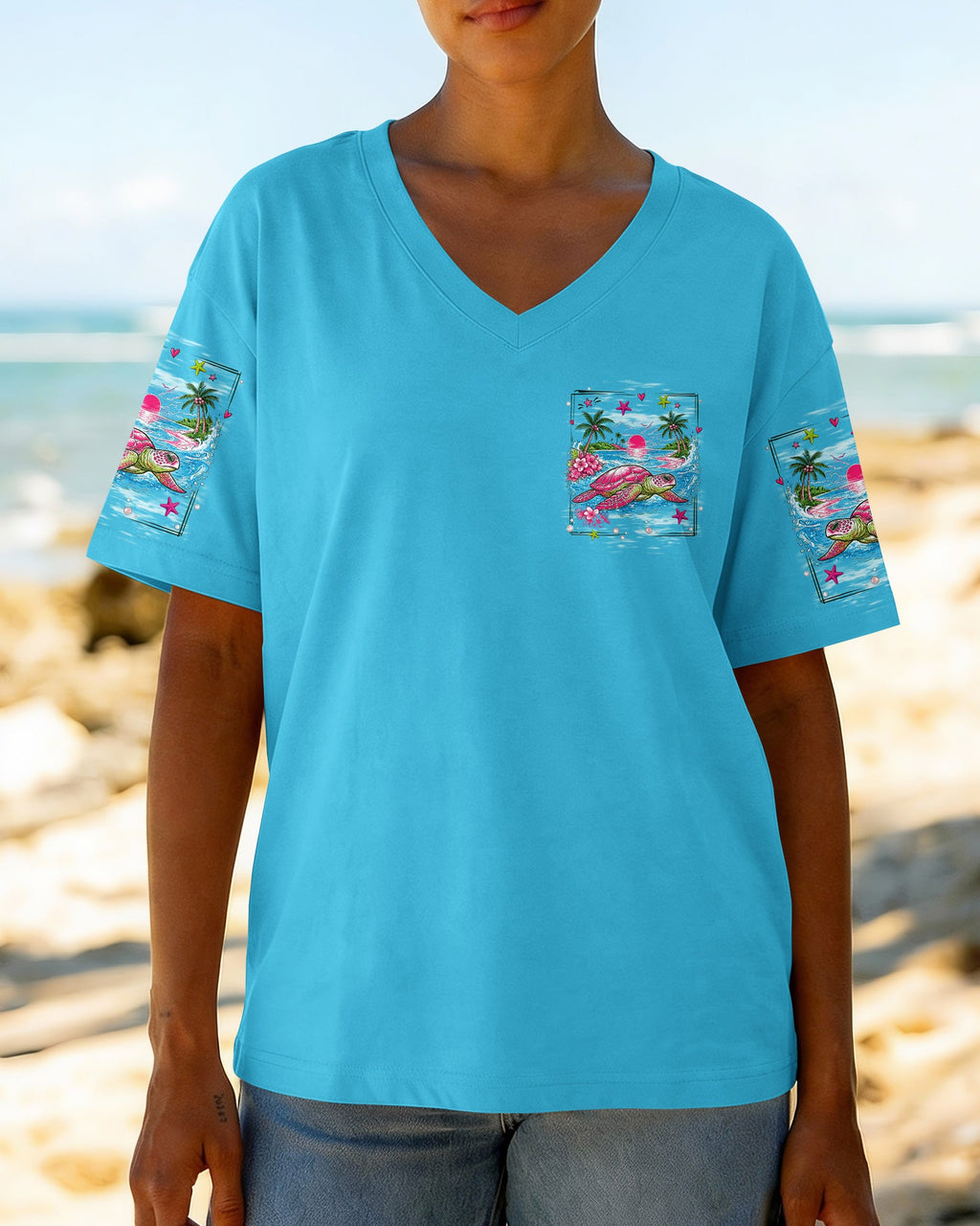 SALTWATER HEALS EVERYTHING TURTLE ALL OVER PRINT  - TLNT1107261