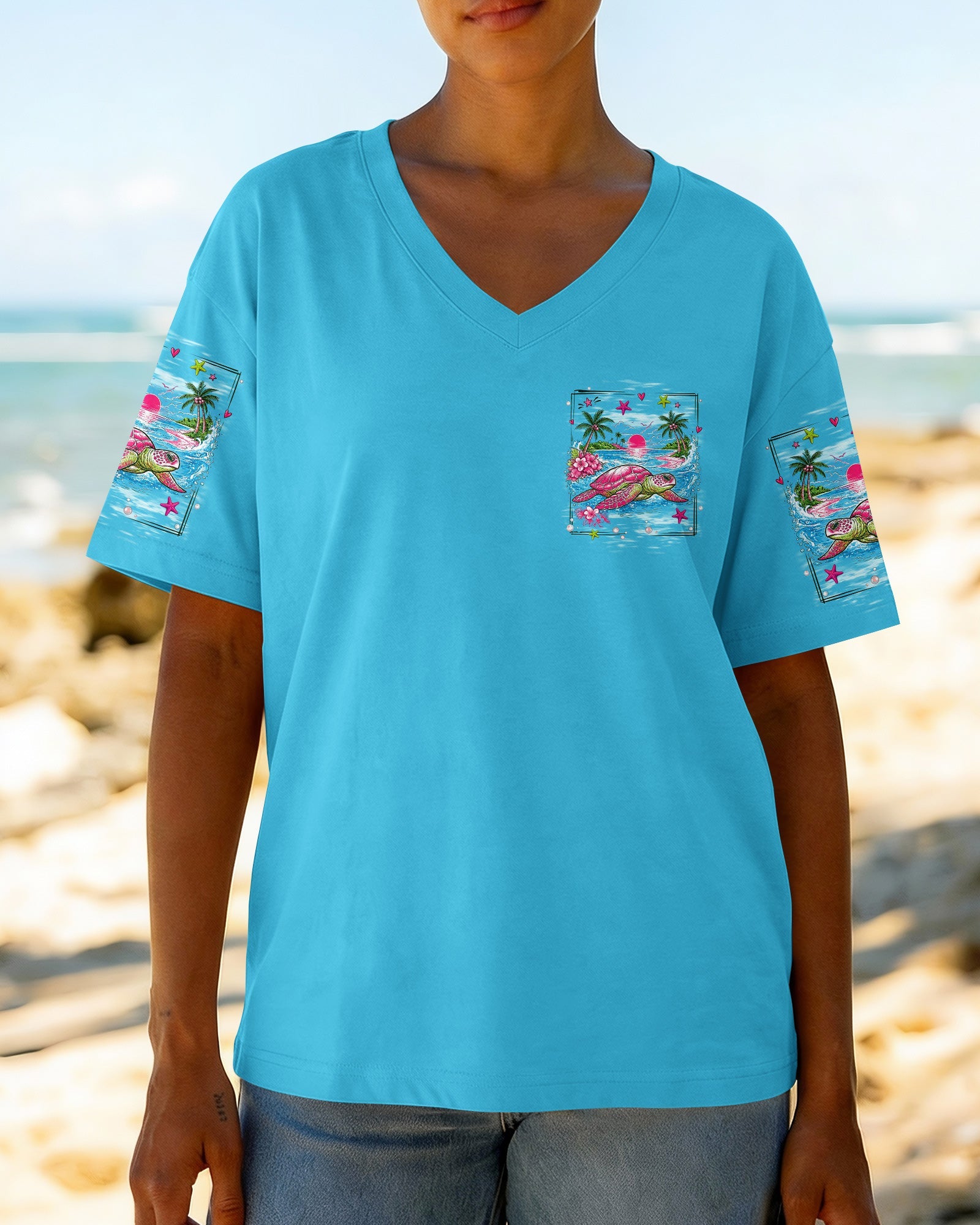 SALTWATER HEALS EVERYTHING TURTLE ALL OVER PRINT  - TLNT1107261
