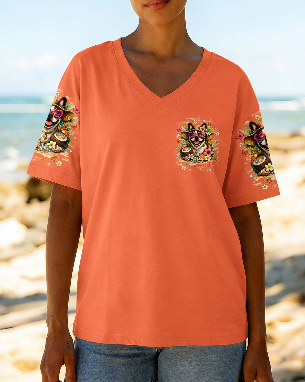 SANDY PAWS AND SALTY KISSES FRENCH BULLDOG ALL OVER PRINT - TLNT1905261