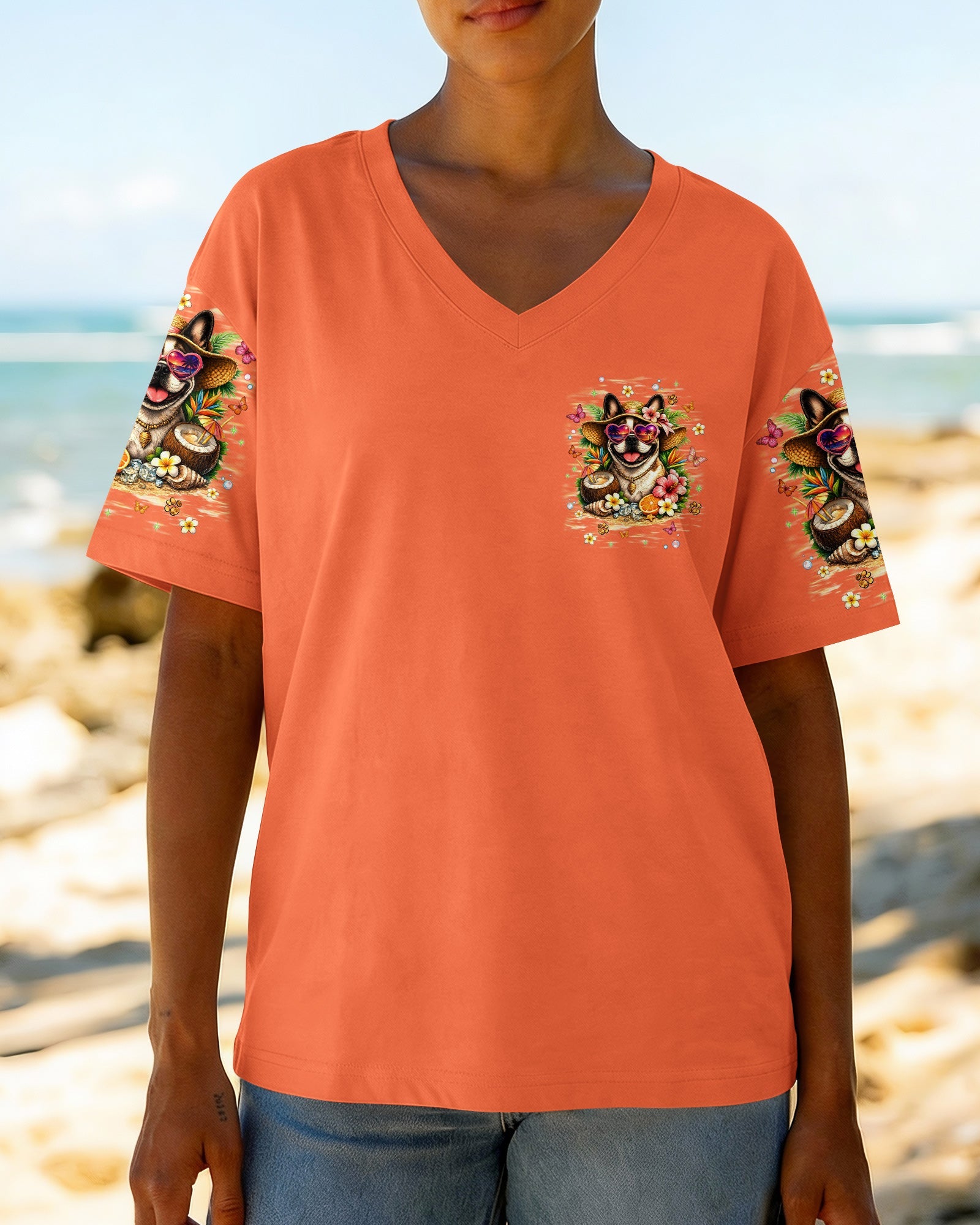 SANDY PAWS AND SALTY KISSES FRENCH BULLDOG ALL OVER PRINT - TLNT1905261