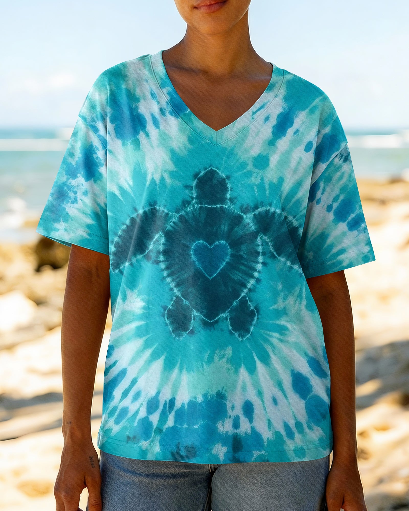 HEART OF THE OCEAN TURTLE ALL OVER PRINT - TYLN1105263