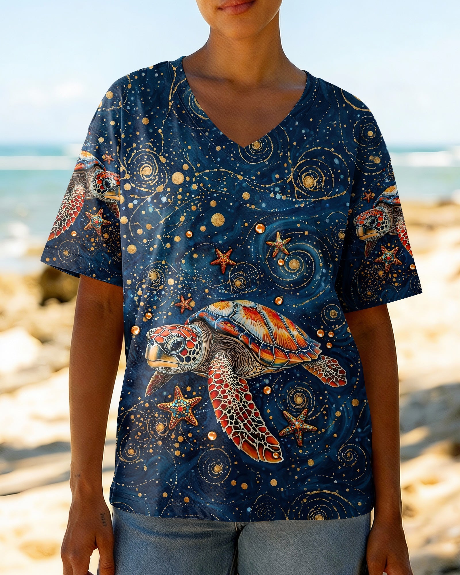 SALTWATER HEALS EVERYTHING TURTLE ALL OVER PRINT  - TLNT1304262