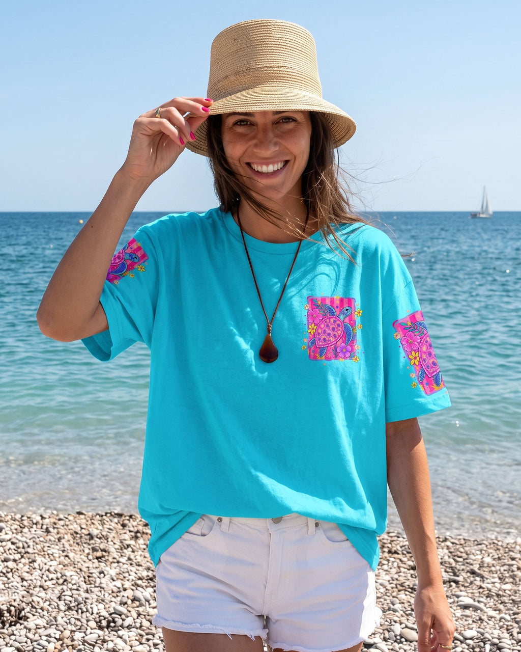 SALTWATER HEALS EVERYTHING TURTLE ALL OVER PRINT  - TLTW1307262