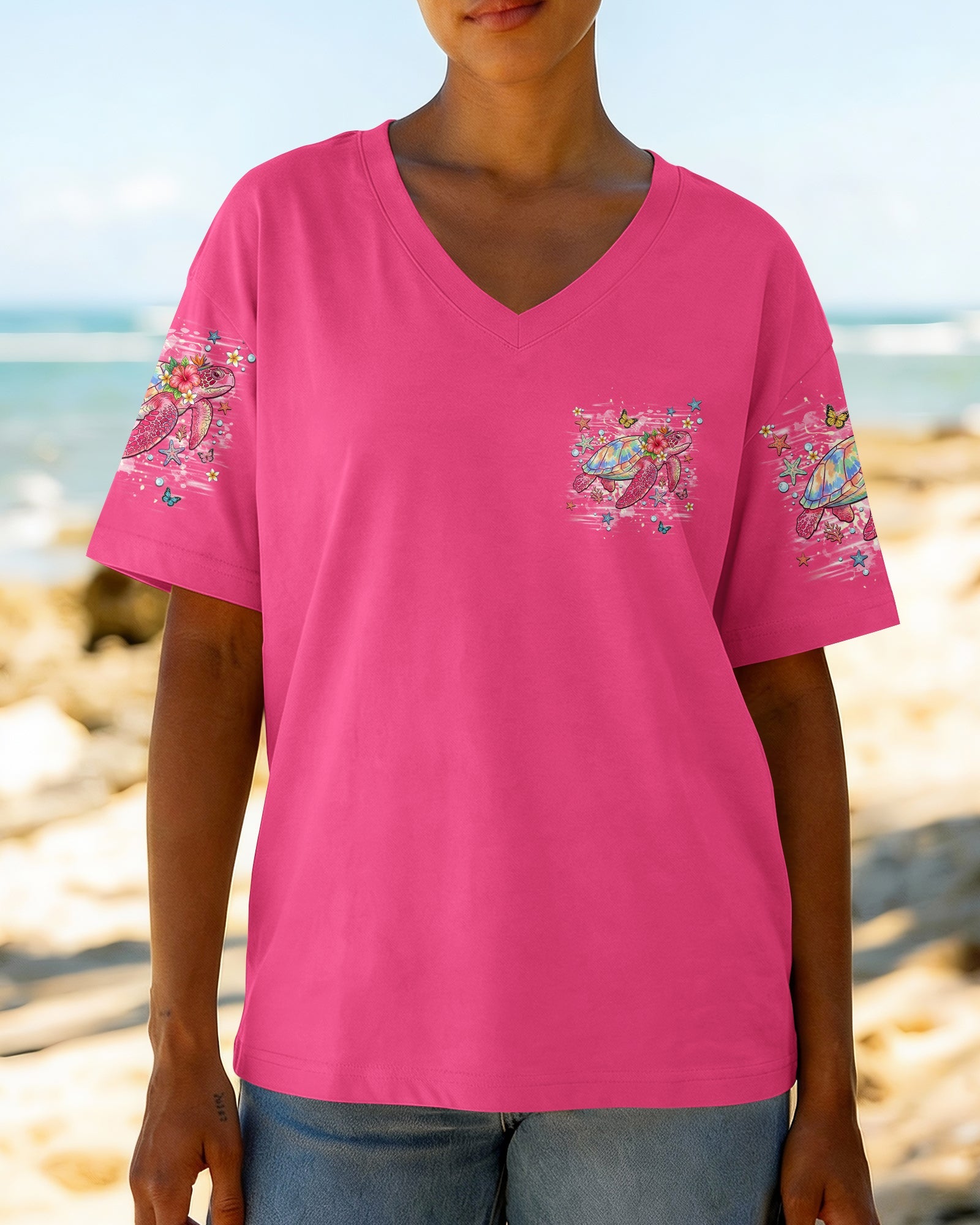 TURTLE KISSES STARFISH WISHES ALL OVER PRINT -  TLHN1606264
