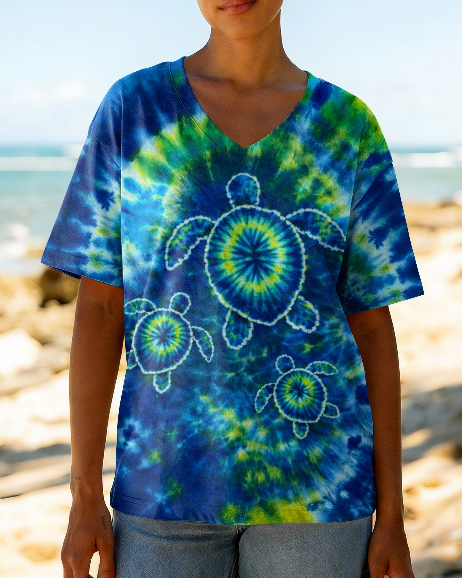 SEA TURTLE WATERCOLOR PATTERN ALL OVER PRINT  - TLTW1404262