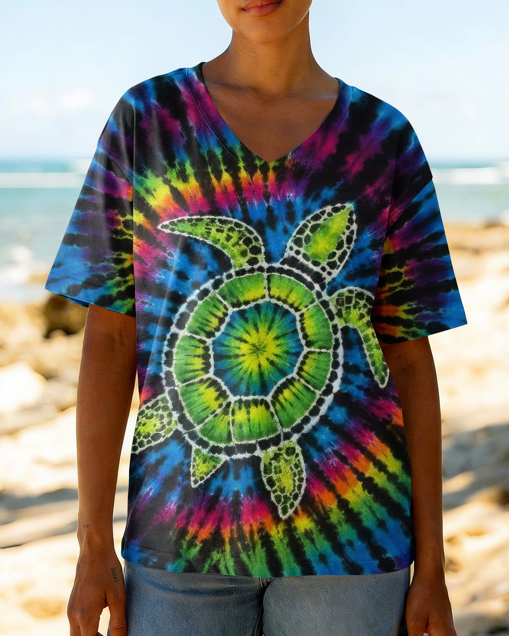 COLORFUL SEA TURTLE  ALL OVER PRINT - TLTW1205261