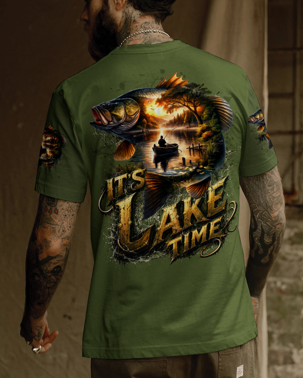 IT'S LAKE TIME FISHING ALL OVER PRINT - TLTW1305263