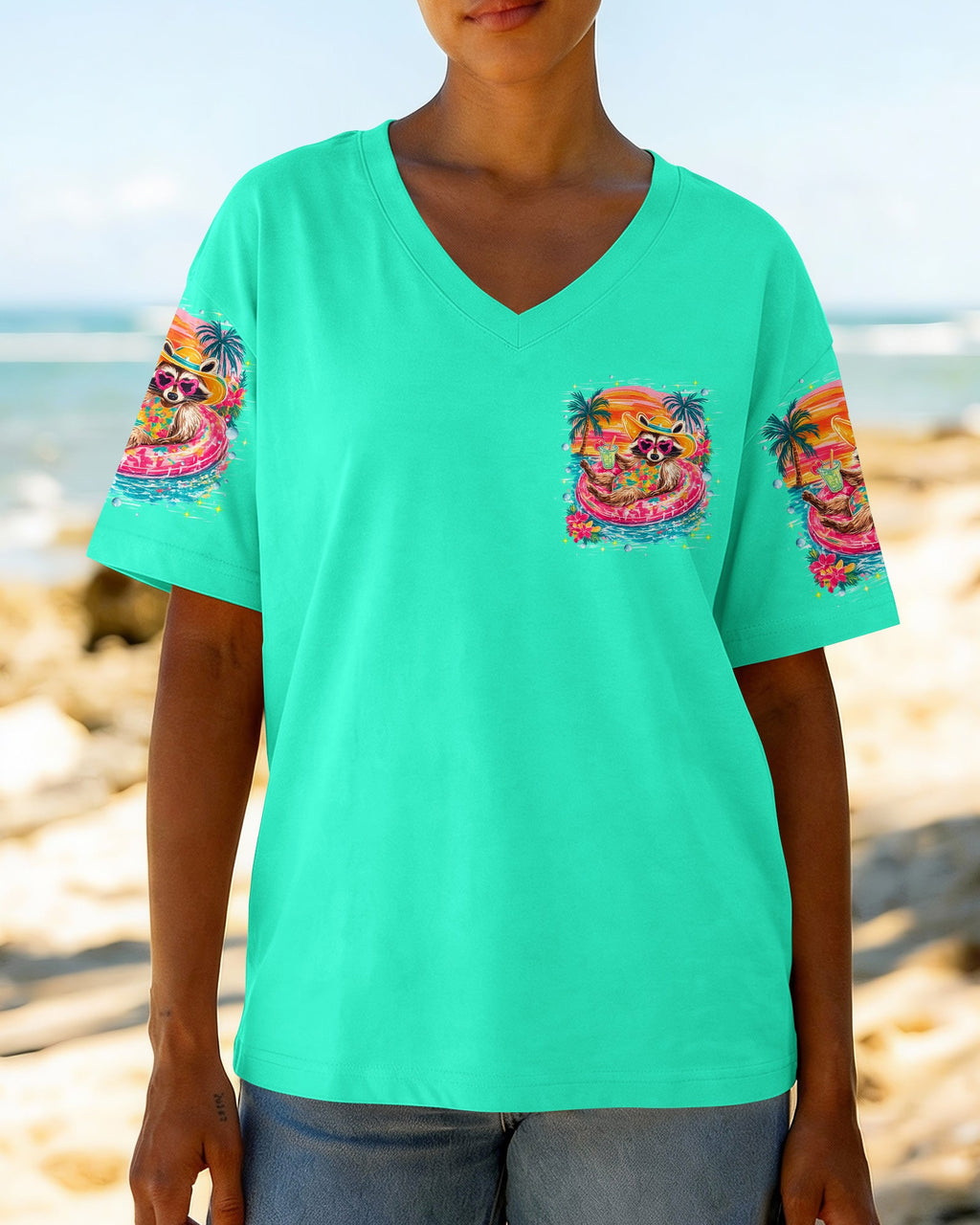 HOTTER THAN A HOOCHIE COOCHIE RACCOON ALL OVER PRINT - TLHN1905263