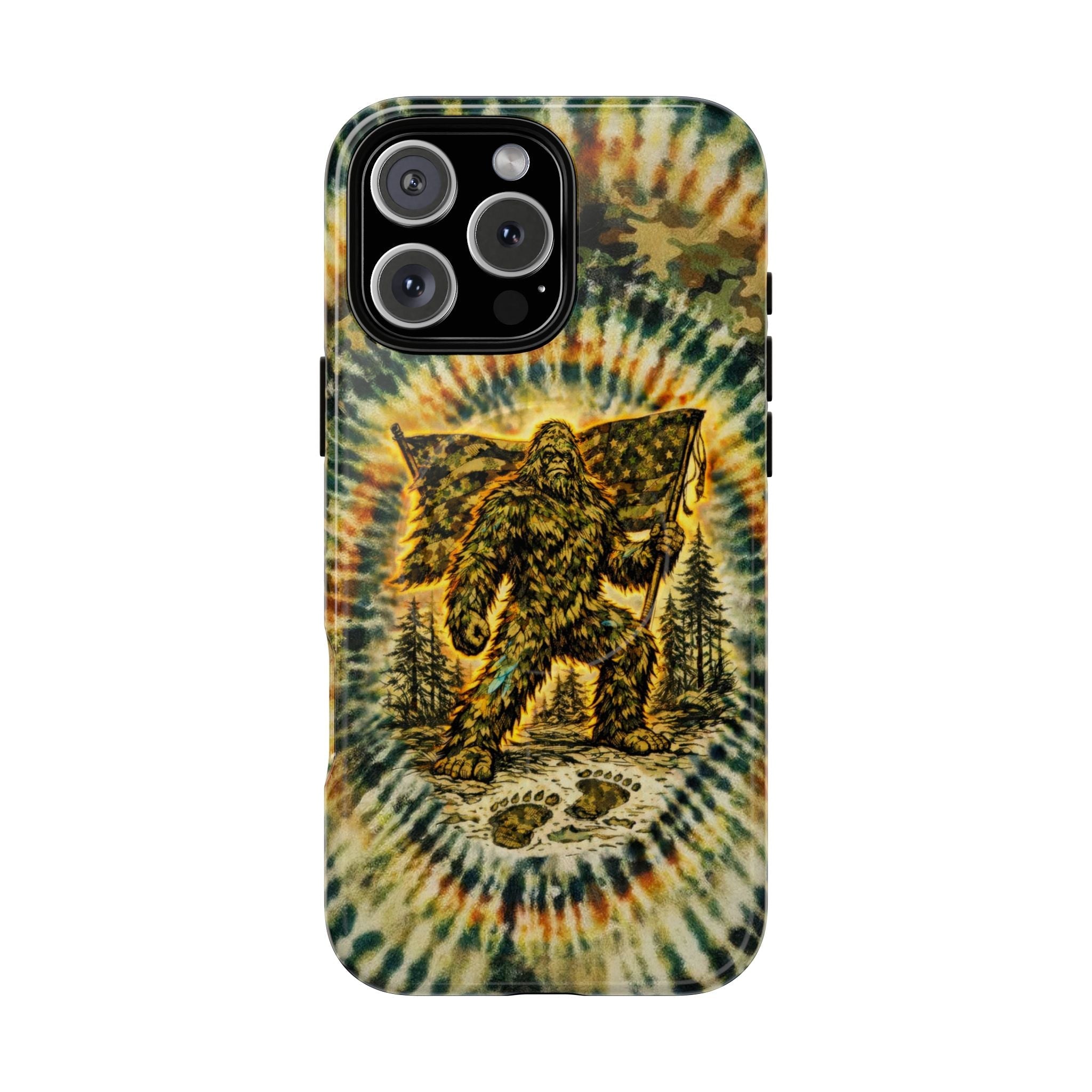 BIGFOOT WITH FLAG CAMOUFLAGE MAGNETIC  PHONE CASE  - TLTW0705262