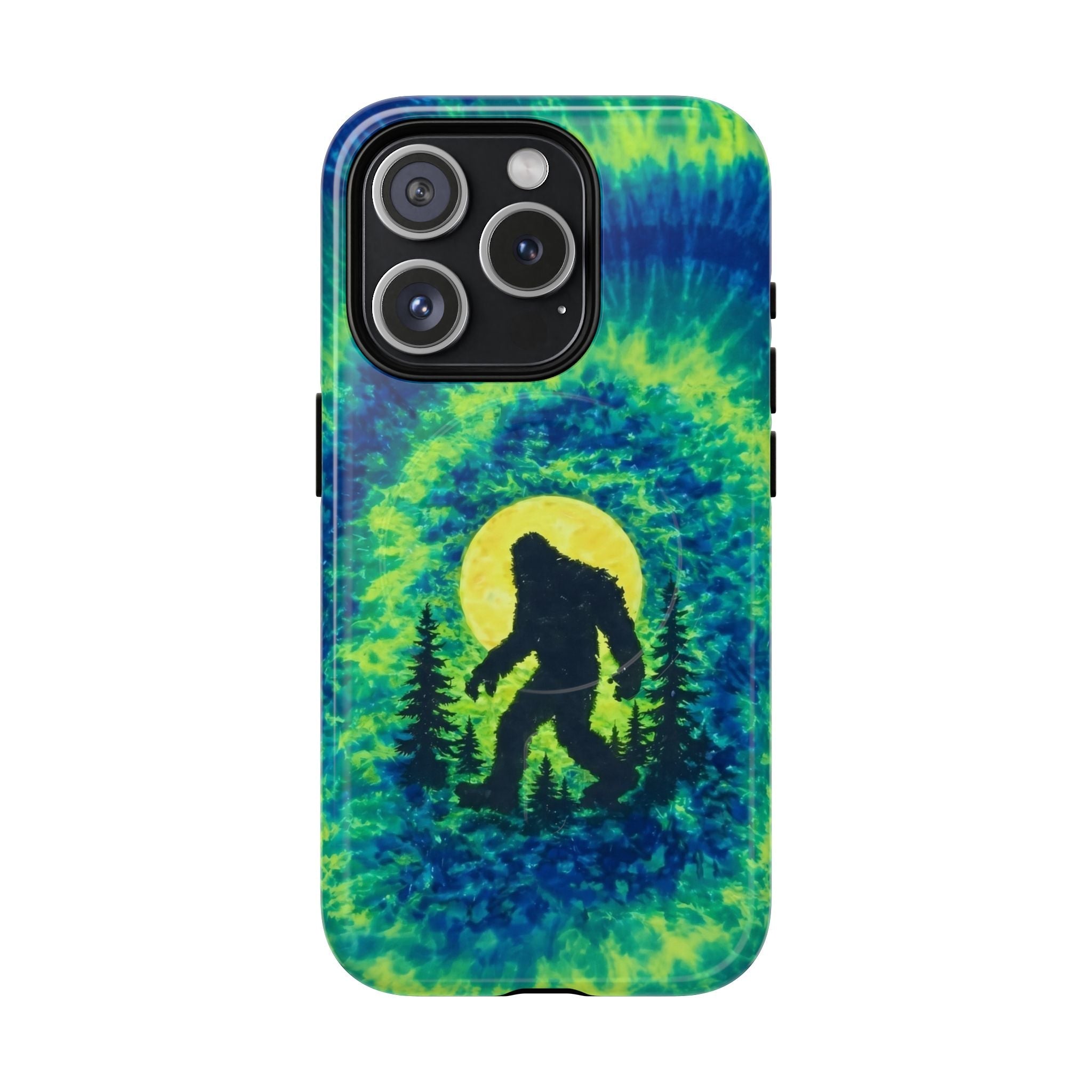 BIGFOOT IN THE FOREST GREEN BLUE SWIRL MAGNETIC PHONE CASE  - TLNO0505262