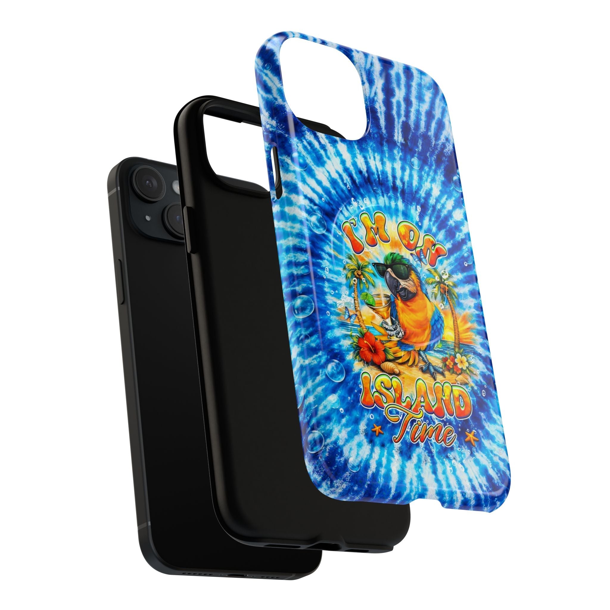 I'M ON ISLAND TIME PARROT  MAGNETIC PHONE CASE  - TLHG1604261
