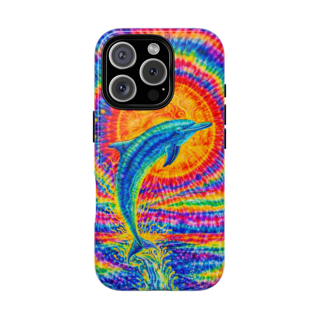 DOLPHIN SUN COLORFUL SWIRL MAGNETIC  PHONE CASE  - TLTW2205261