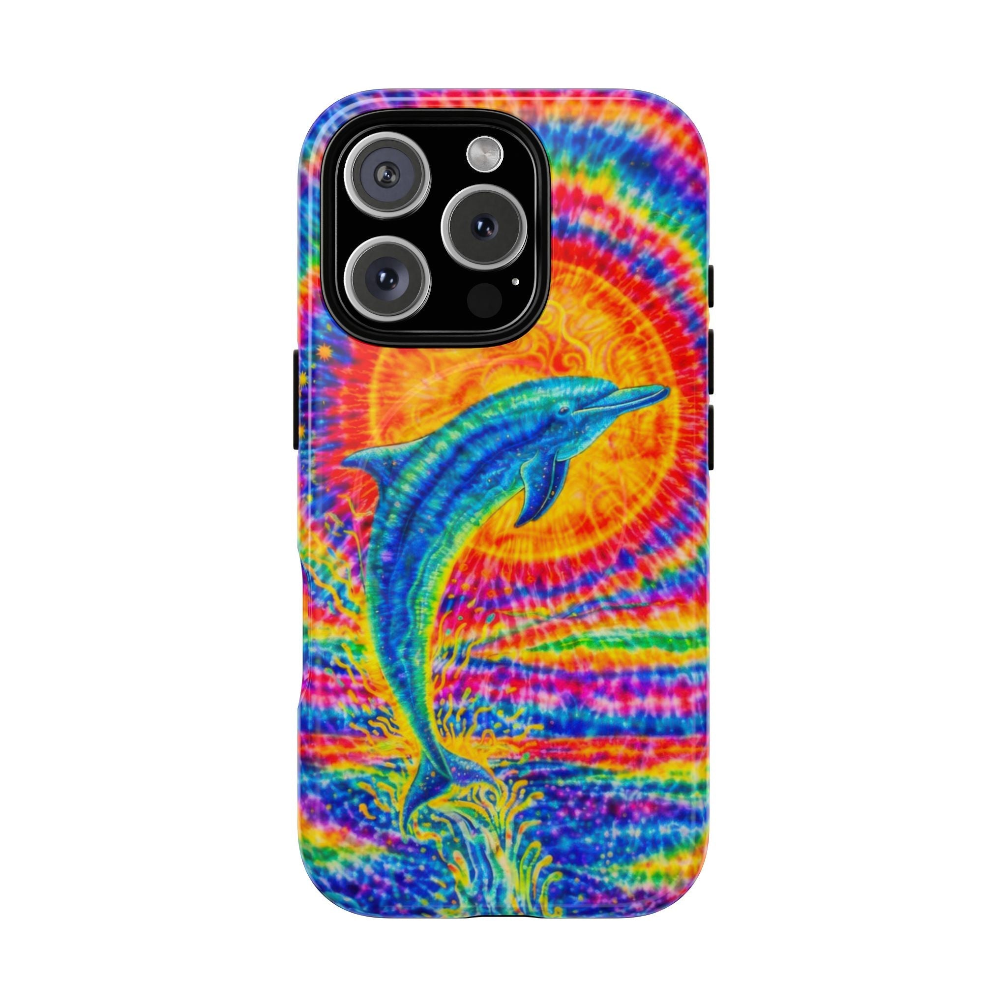 DOLPHIN SUN COLORFUL SWIRL MAGNETIC  PHONE CASE  - TLTW2205261