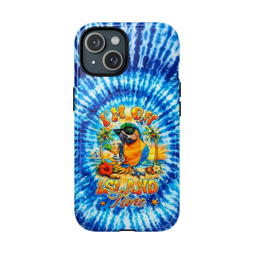 I'M ON ISLAND TIME PARROT  MAGNETIC PHONE CASE  - TLHG1604261