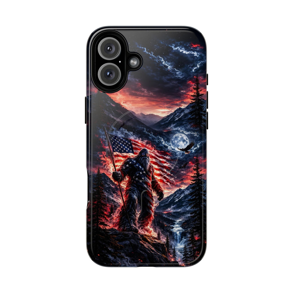 BIGFOOT WITH FLAG MAGNETIC  PHONE CASE - TLHG0405266