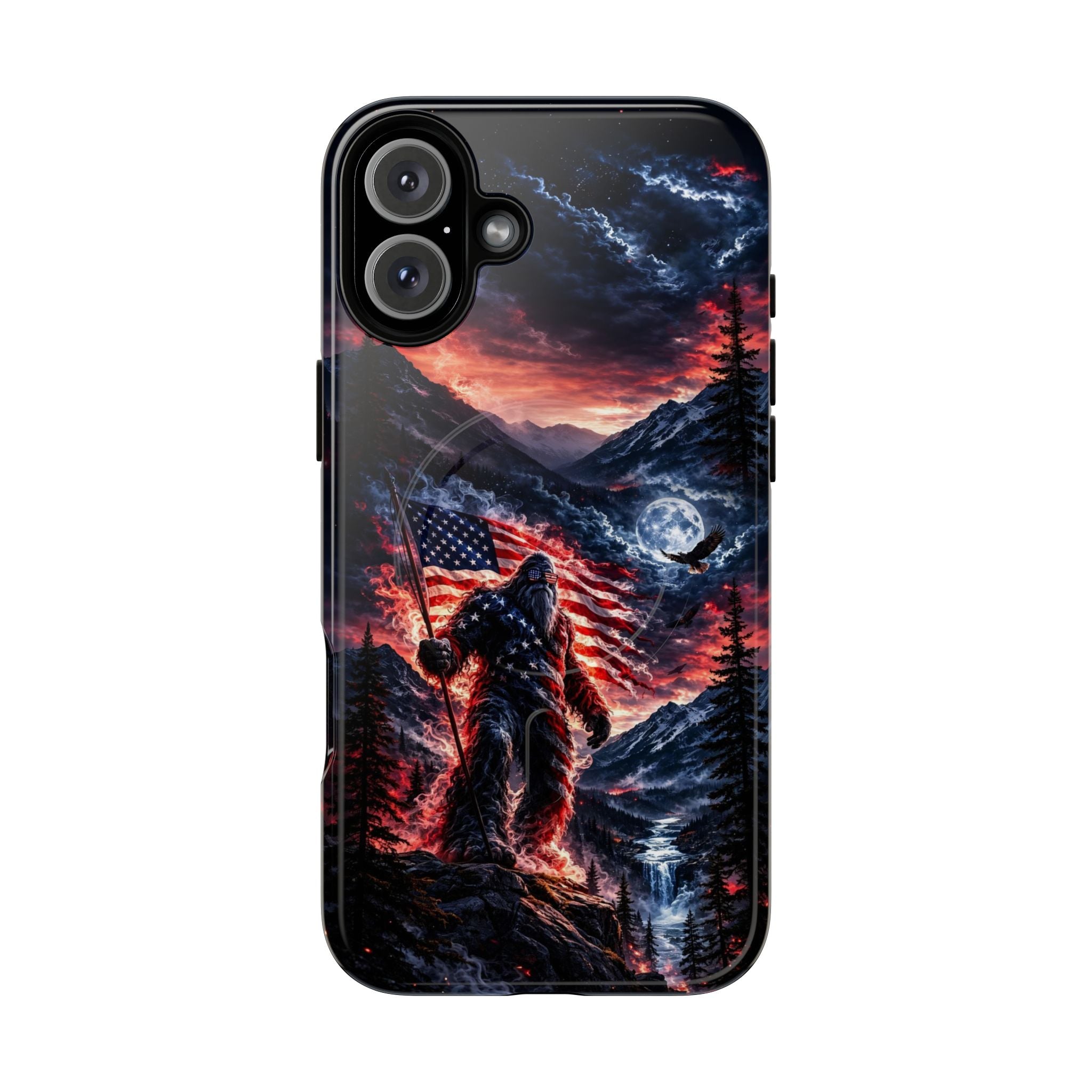 BIGFOOT WITH FLAG MAGNETIC  PHONE CASE - TLHG0405266