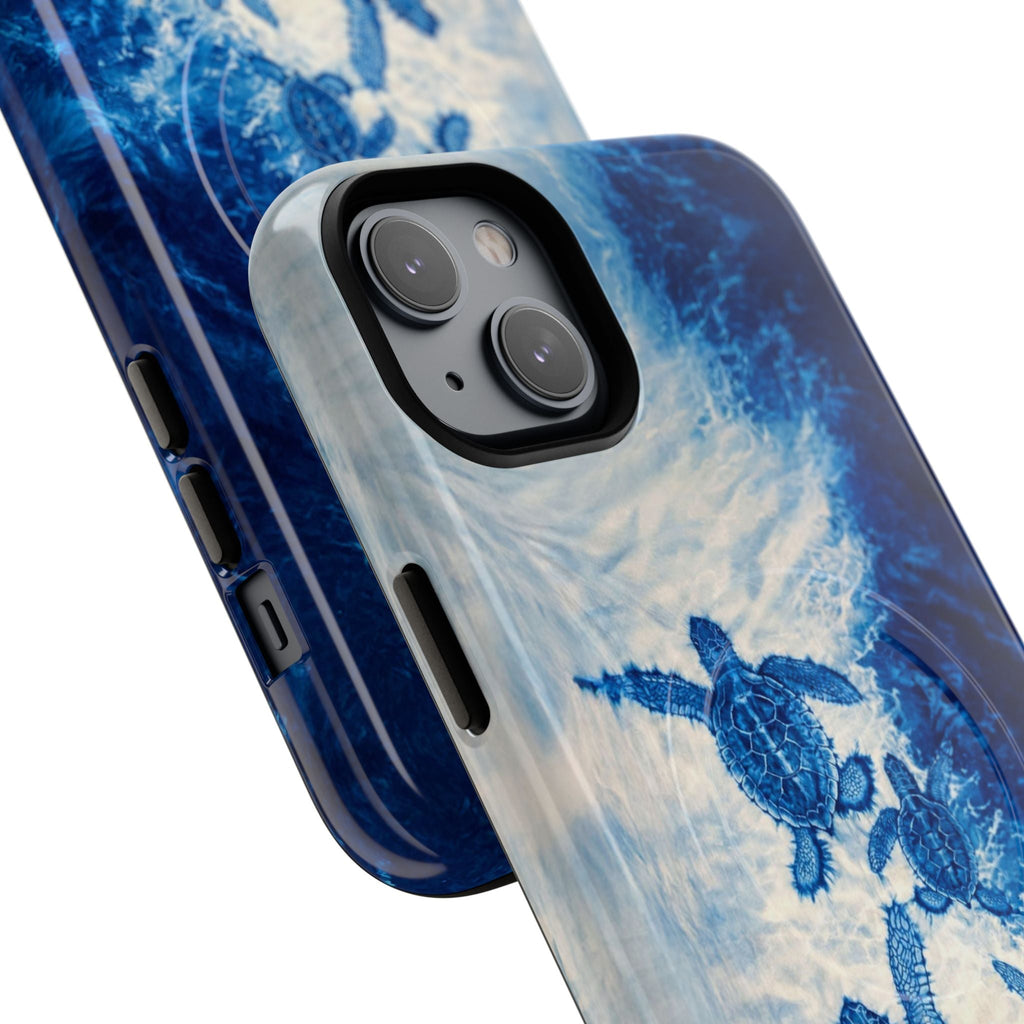 SEA TURTLE FAMILY WAVES MAGNETIC PHONE CASE  - TLTW1704264