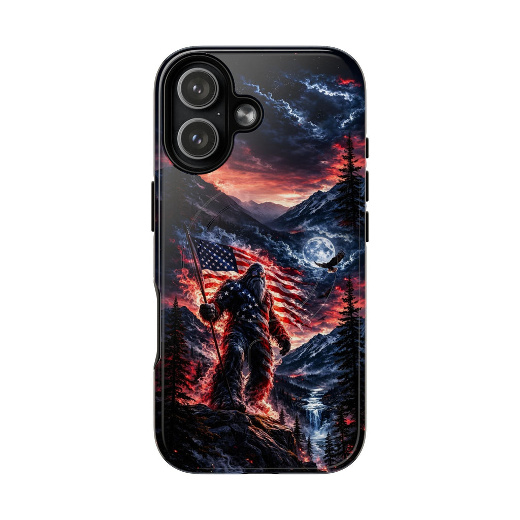 BIGFOOT WITH FLAG MAGNETIC  PHONE CASE - TLHG0405266