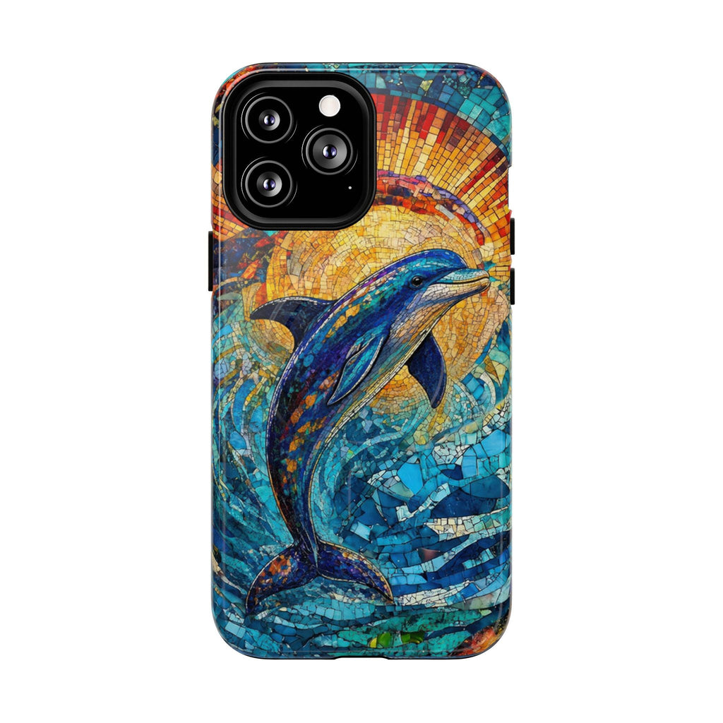 DOLPHIN STAINED GLASS MAGNETIC PHONE CASE  - TLTW1305265
