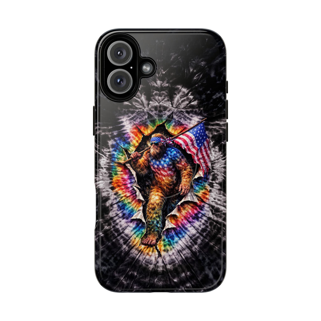 BIGFOOT WITH FLAG SWIRL MAGNETIC  PHONE CASE  - TLTW1905264