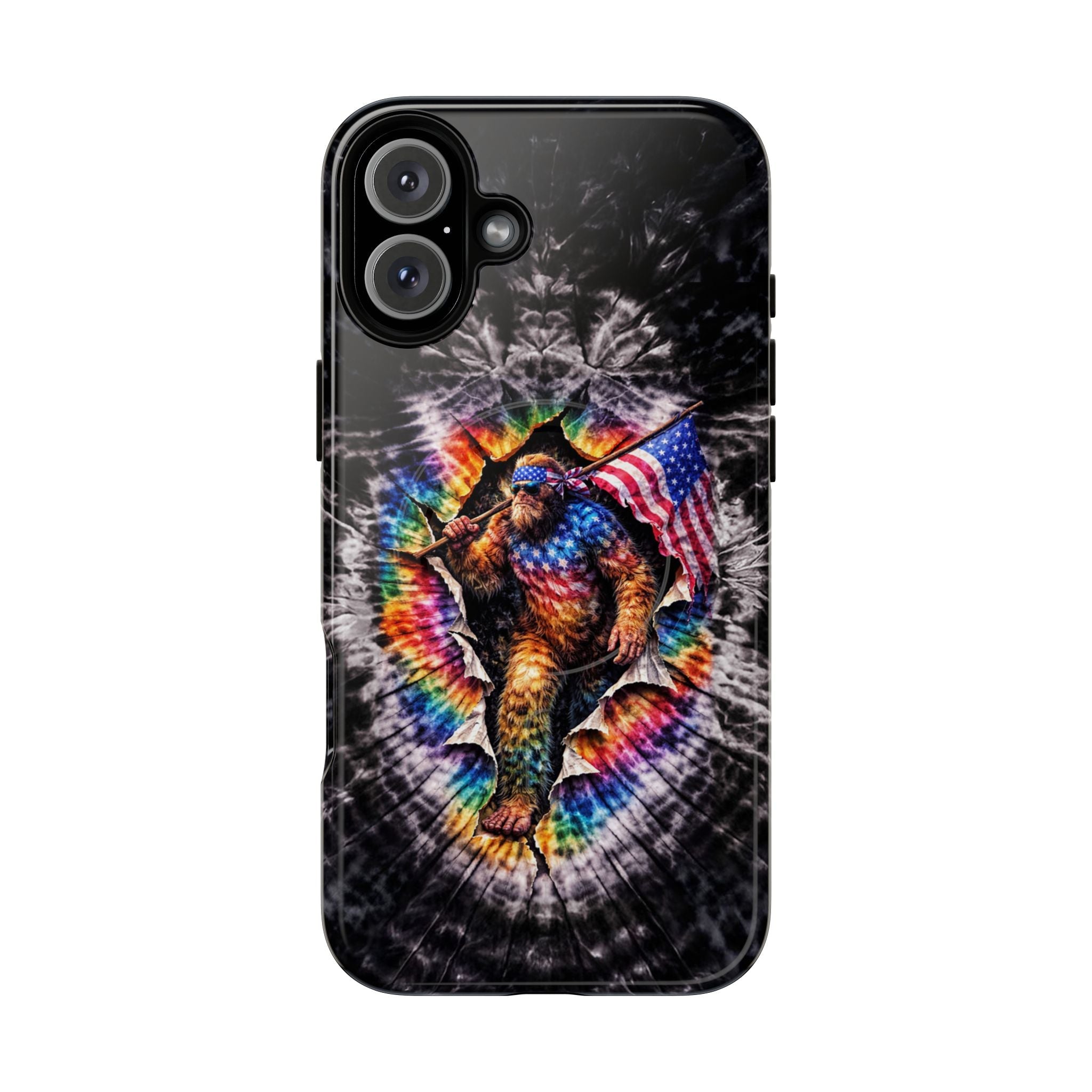 BIGFOOT WITH FLAG SWIRL MAGNETIC  PHONE CASE  - TLTW1905264