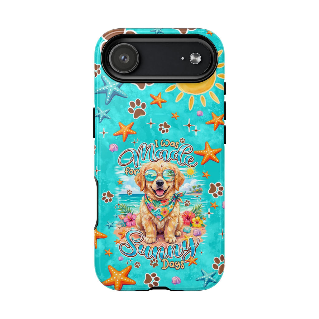 I WAS MADE FOR SUNNY DAYS GOLDEN RETRIEVER DOG MAGNETIC PHONE CASE - TYPQ0206261