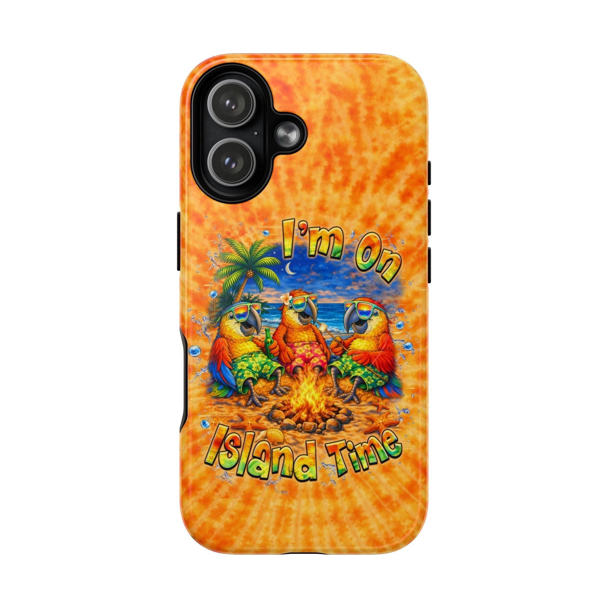 I'M ON ISLAND TIME PARROT SWIRL MAGNETIC  PHONE CASE  - TLHN1405264