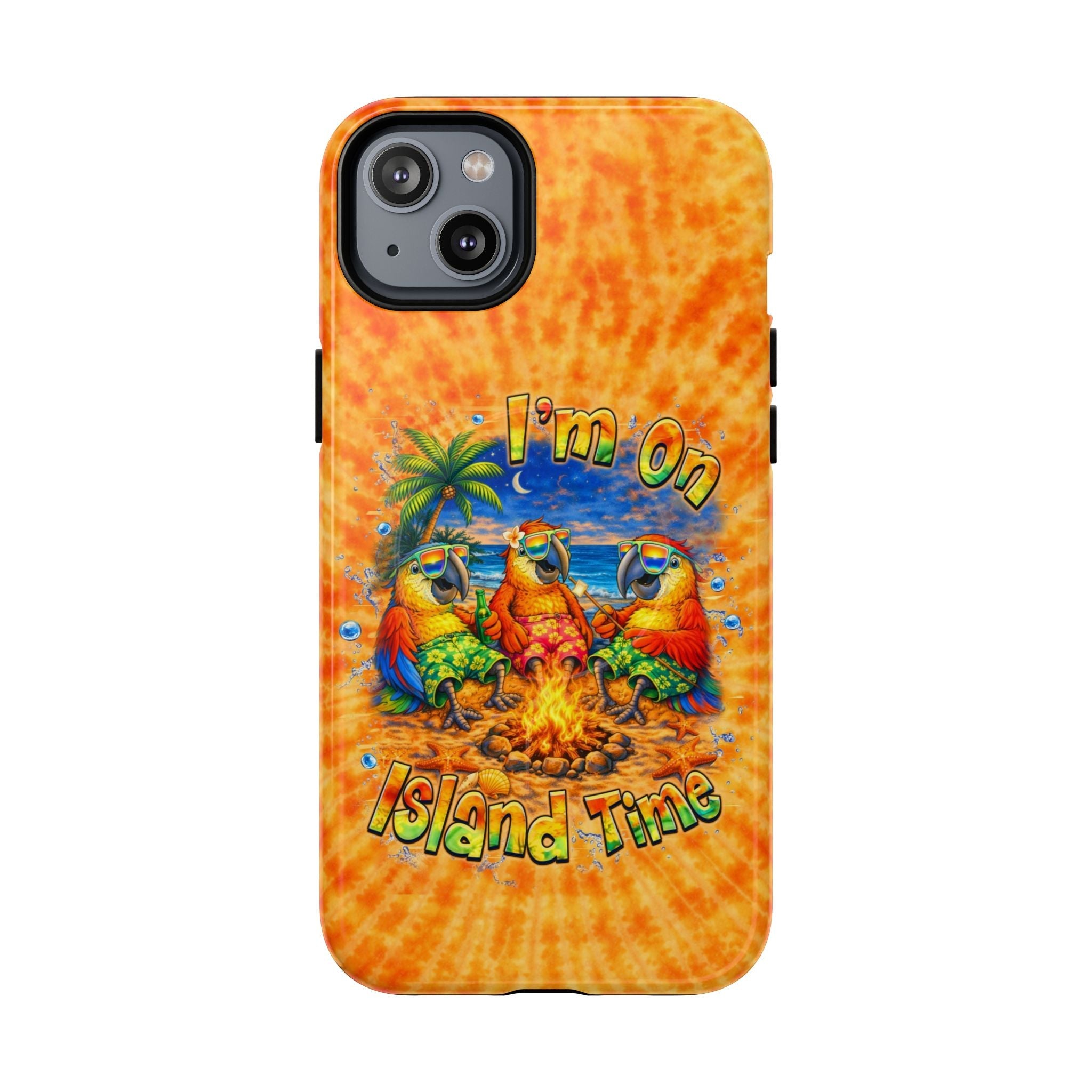 I'M ON ISLAND TIME PARROT SWIRL MAGNETIC  PHONE CASE  - TLHN1405264