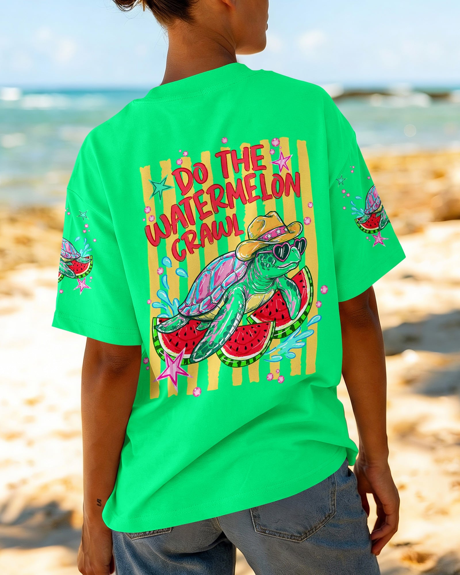 DO THE WATERMELON CRAWL TURTLE ALL OVER PRINT - TLNT2905263