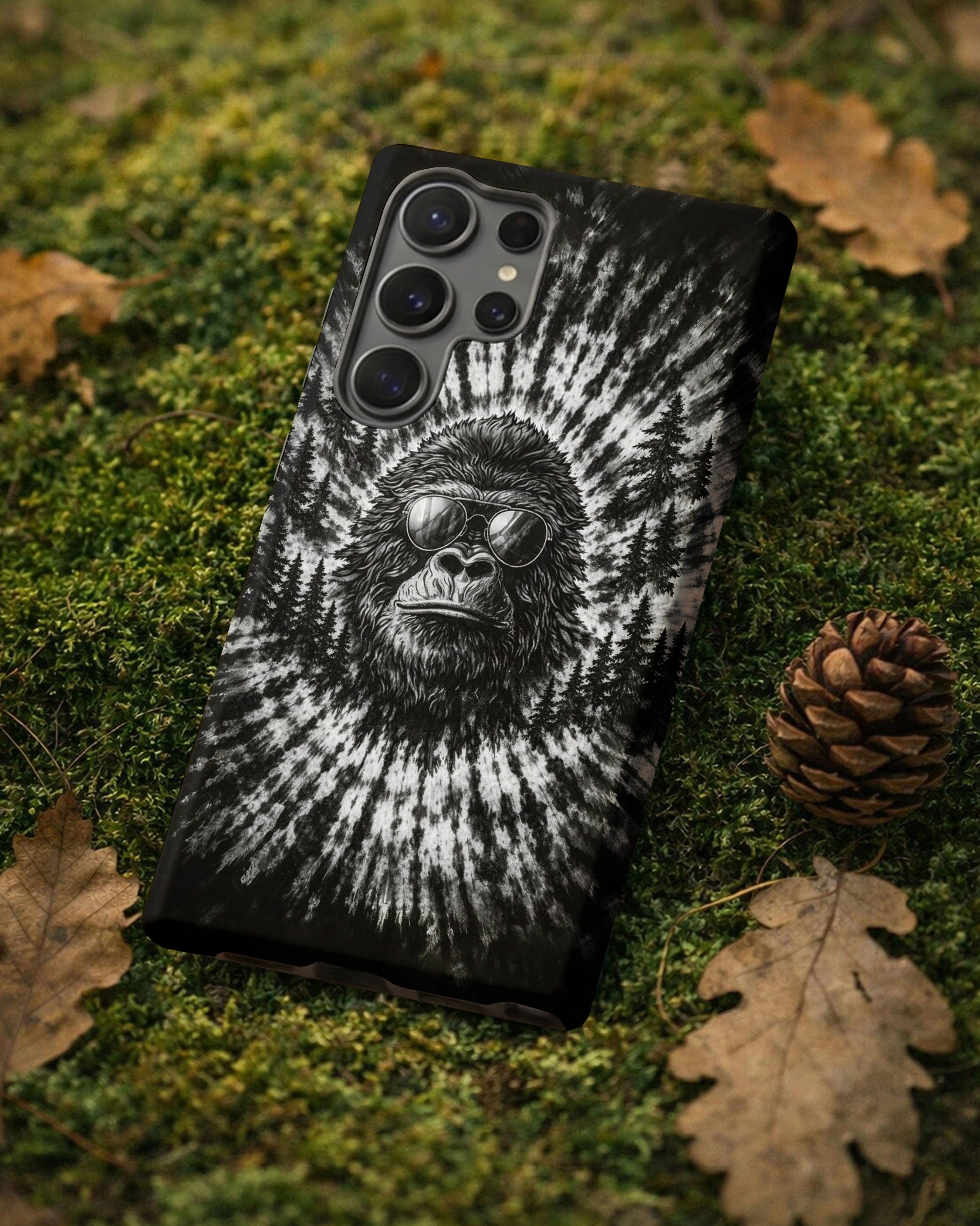 BIGFOOT BLACK & WHITE SWIRL  PHONE CASE  - TLTW2205262