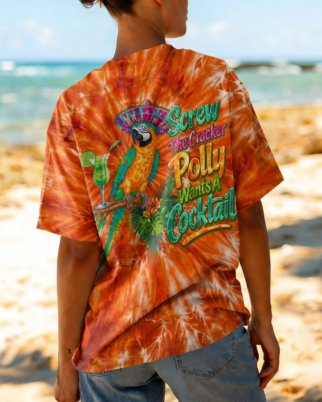 POLLY WANTS A COCKTAIL PARROT ALL OVER PRINT  - TLNO1404262