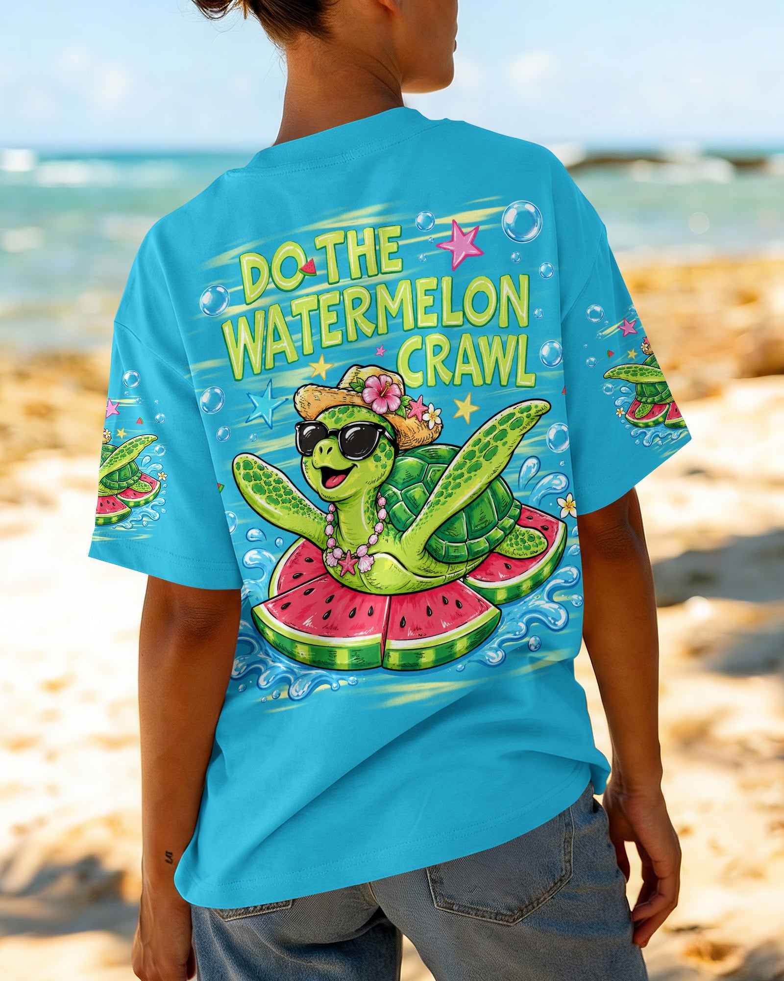 DO THE WATERMELON CRAWL TURTLE ALL OVER PRINT - TLHG1106263