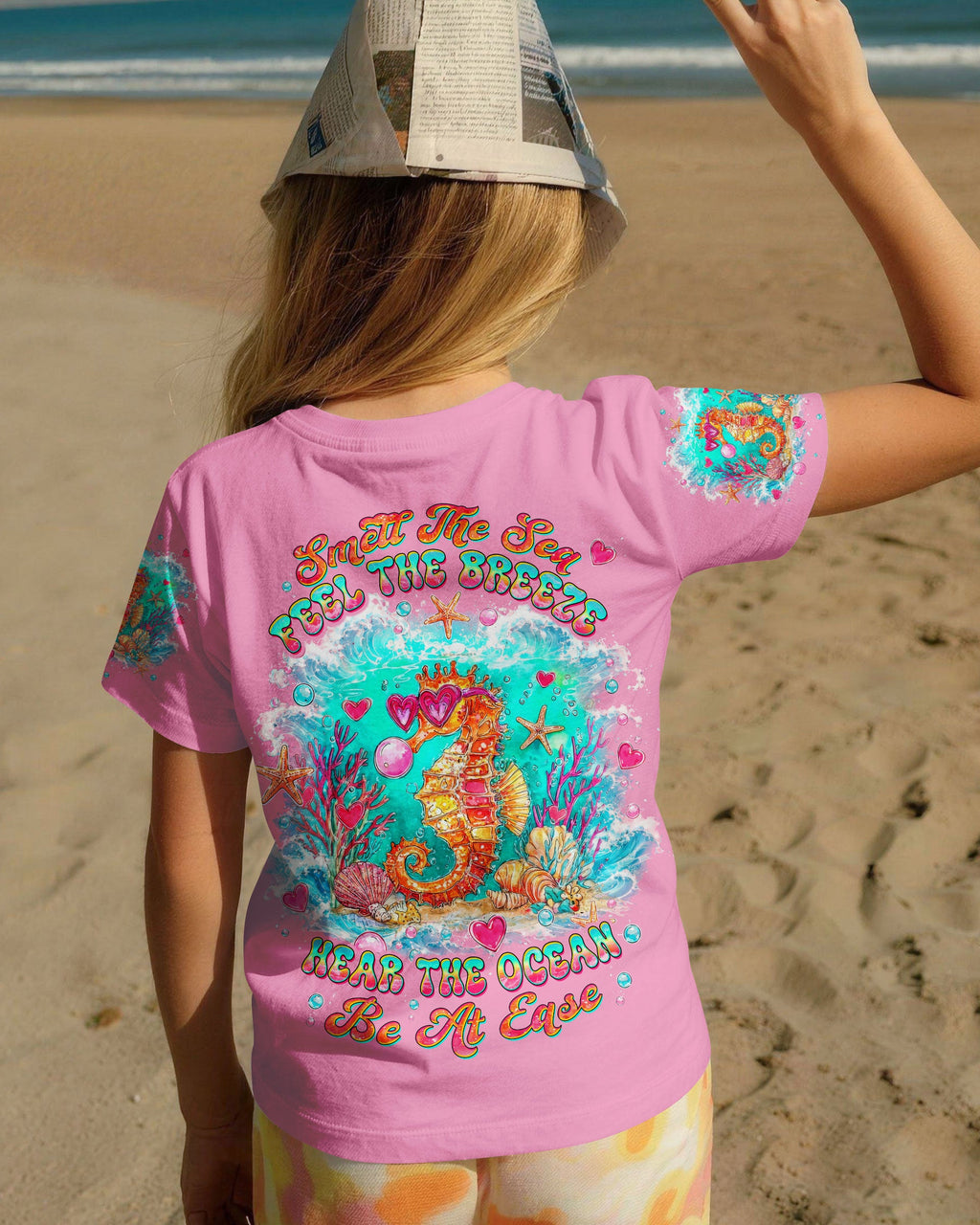 SMELL THE SEA FEEL THE BREEZE SEAHORSE KIDS ALL OVER PRINT - TLTW0806263