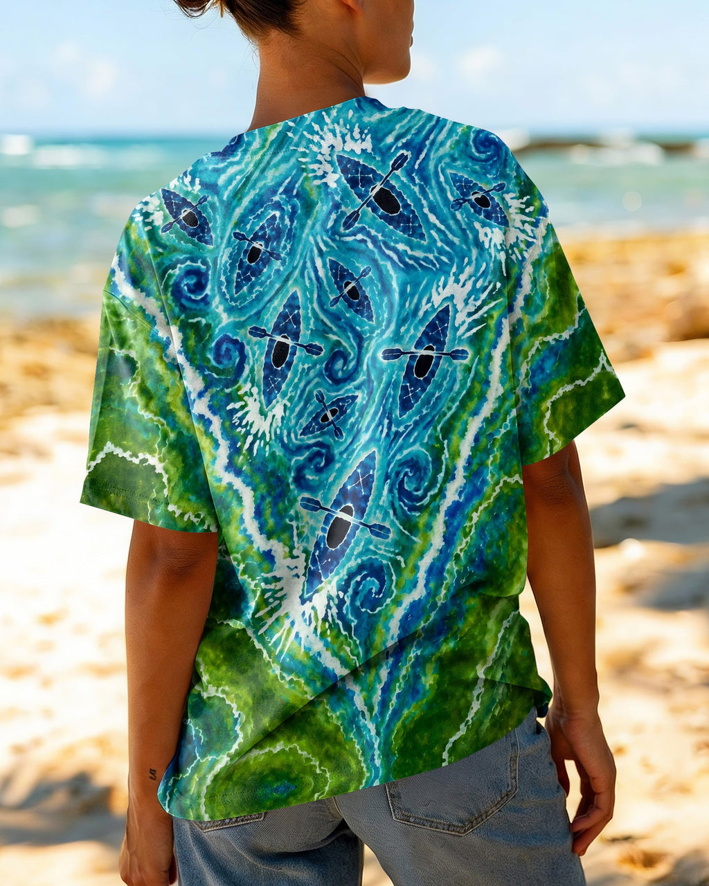 LAKESIDE KAYAK WATER SWIRL ALL OVER PRINT - KMTM1107261