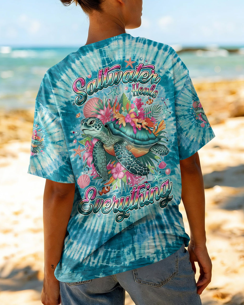 SALTWATER HEALS EVERYTHING TURTLE ALL OVER PRINT - TYQY0904261