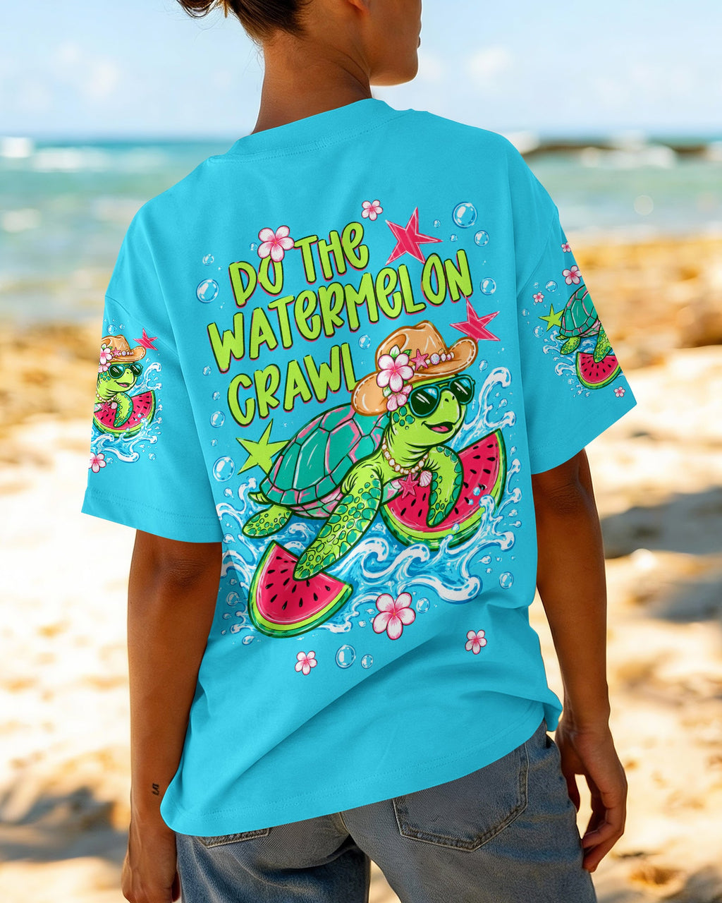 DO THE WATERMELON CRAWL TURTLE ALL OVER PRINT - TLTW1306261