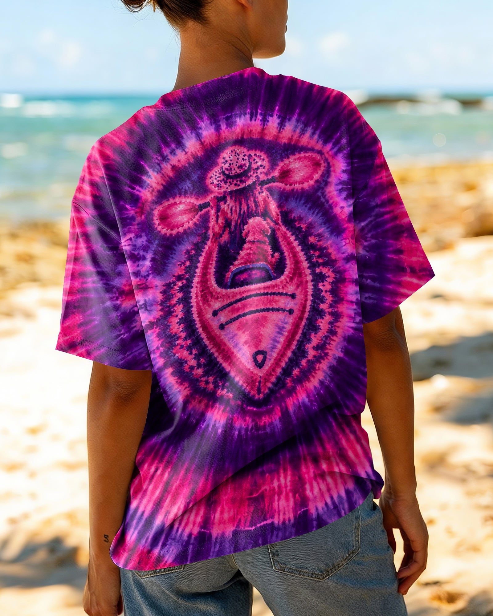 KAYAK GIRL WITH DOG BURST ALL OVER PRINT - TLNO0207265
