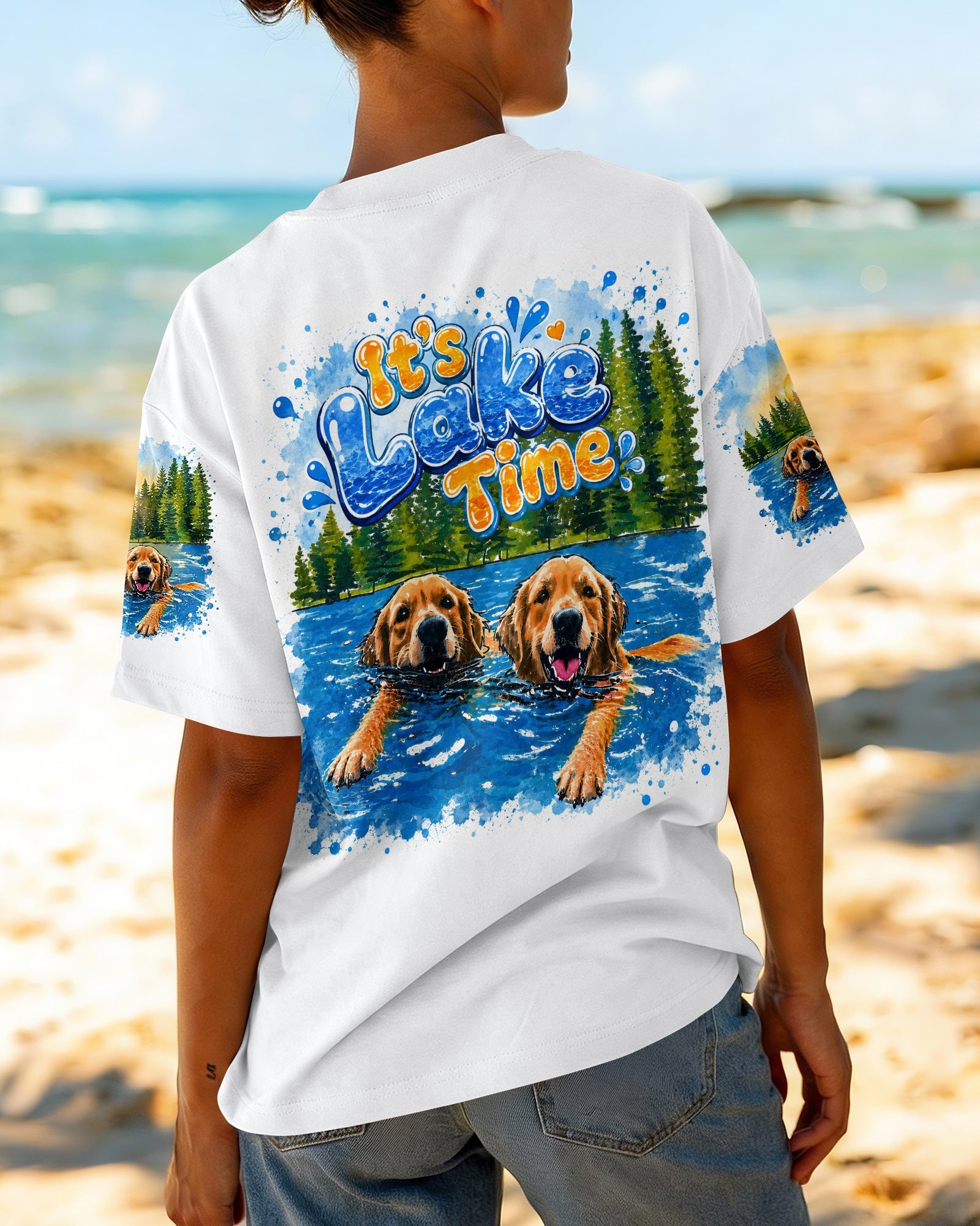 IT'S LAKE TIME LABRADOR DOG  ALL OVER PRINT - TLTW1805263