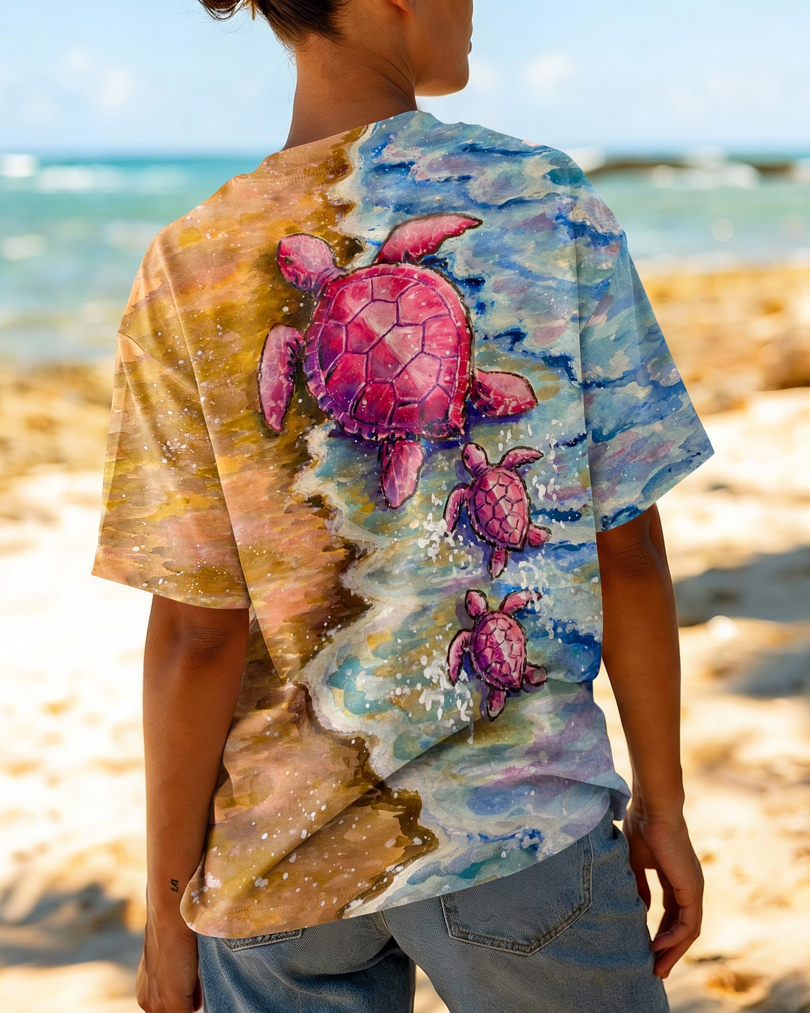 TURTLE SANDY BEACH ALL OVER PRINT  - TLNO0406262