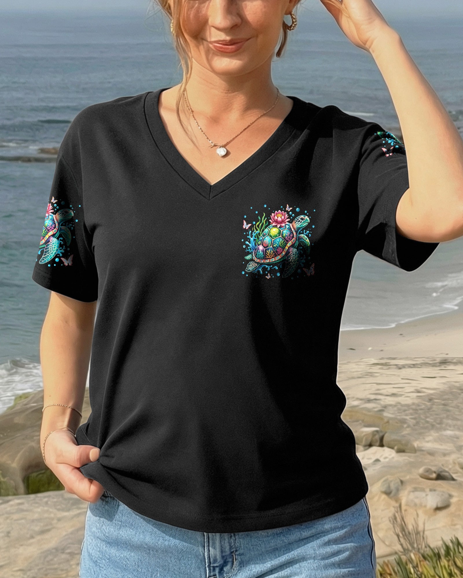 SALTWATER HEALS EVERYTHING TURTLE ALL OVER PRINT - TYLN1506262