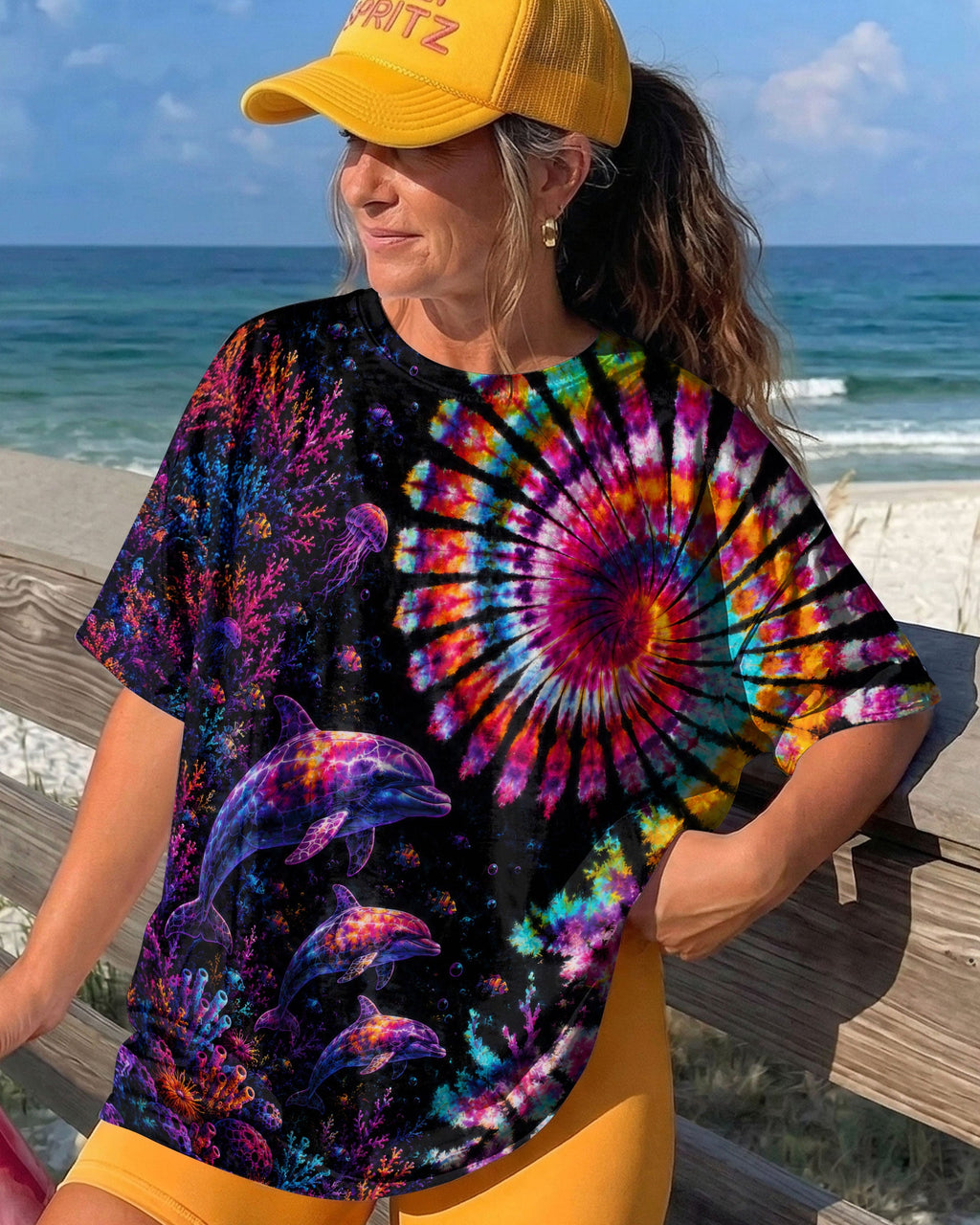 NEON OCEAN WONDERLAND DOLPHIN ALL OVER PRINT - TLTW0206262