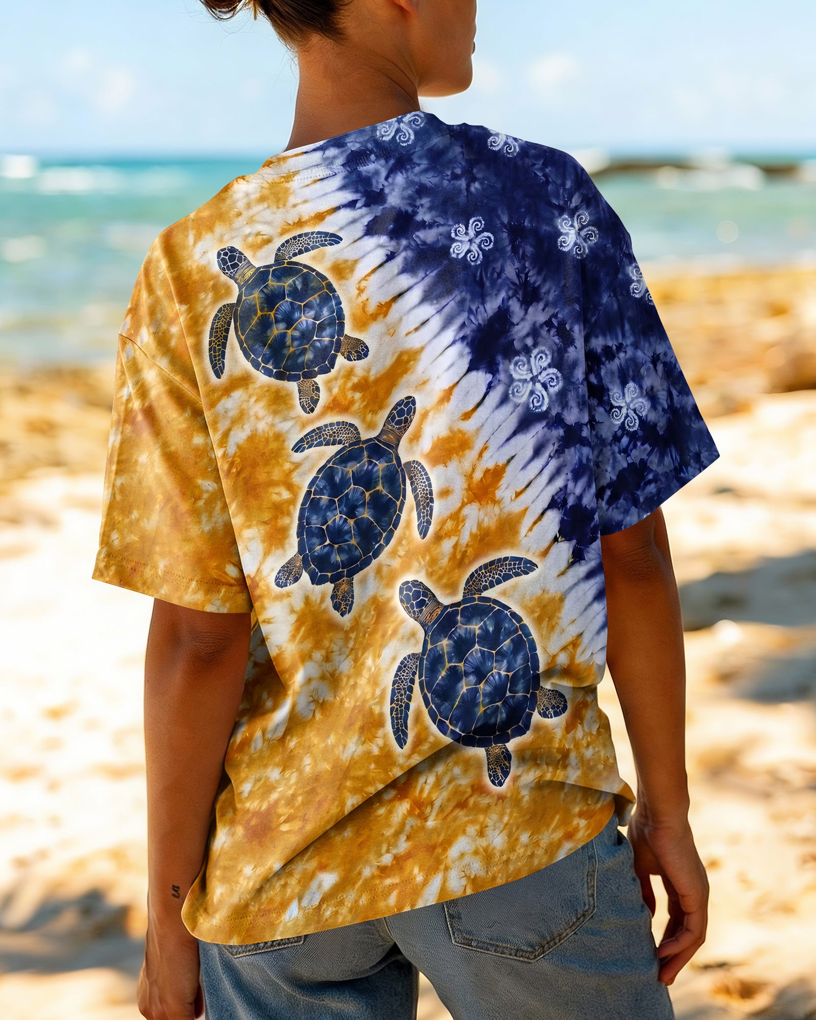SUNLIT SEA TURTLE DRIFT ALL OVER PRINT - TYPQ0307263