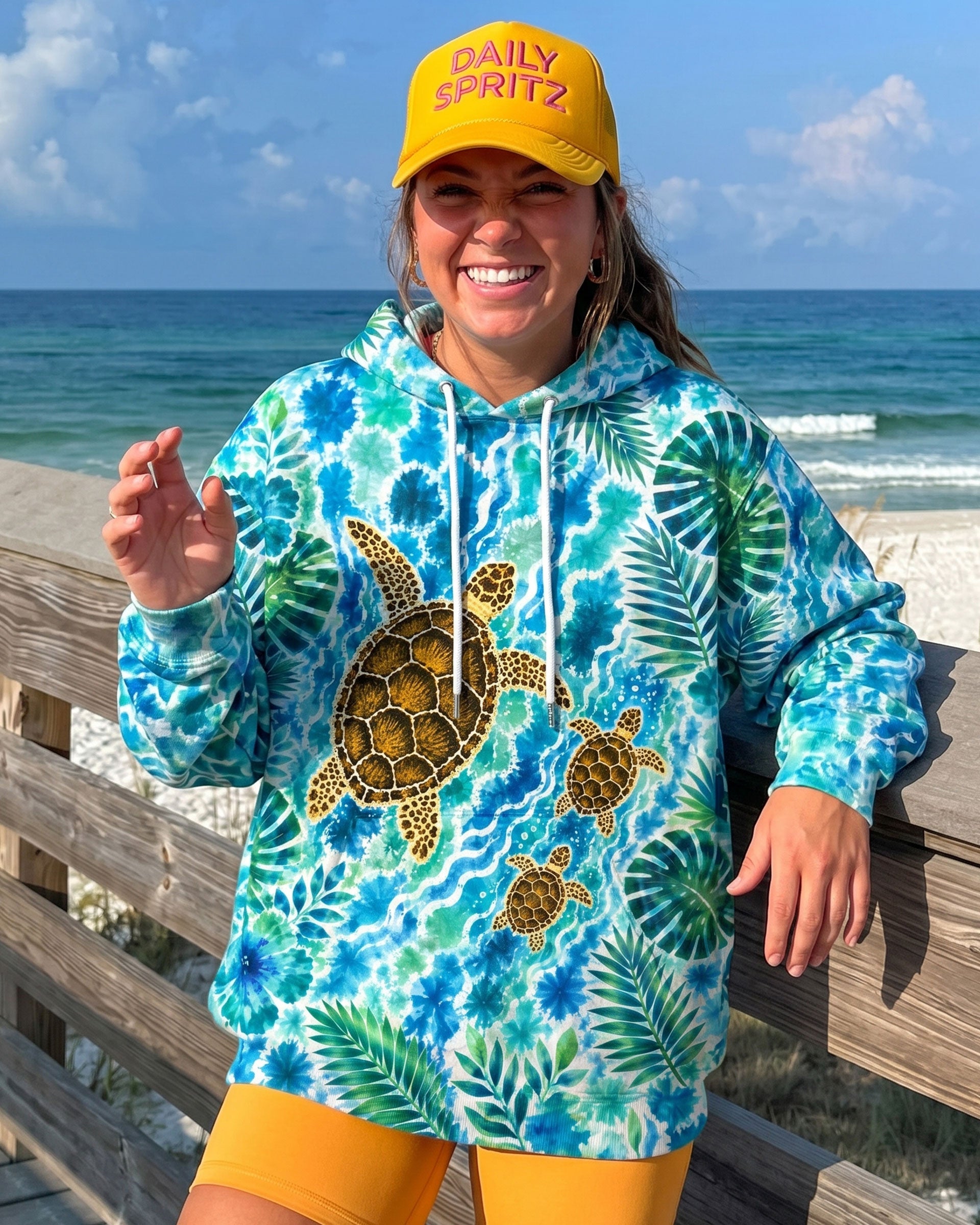 TROPICAL TURTLES VIBRANT OCEAN ALL OVER PRINT  - TLTW2406261
