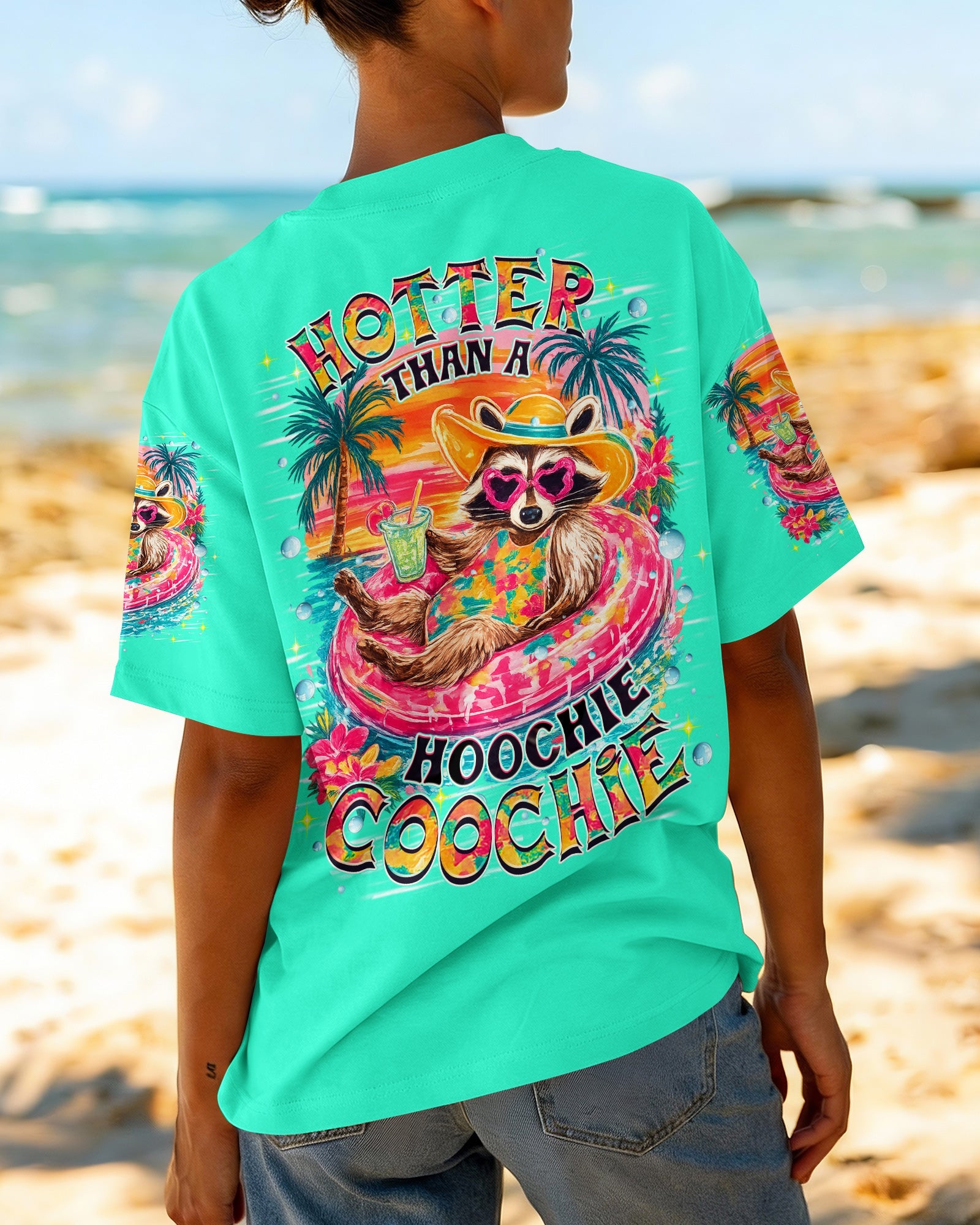 HOTTER THAN A HOOCHIE COOCHIE RACCOON ALL OVER PRINT - TLHN1905263