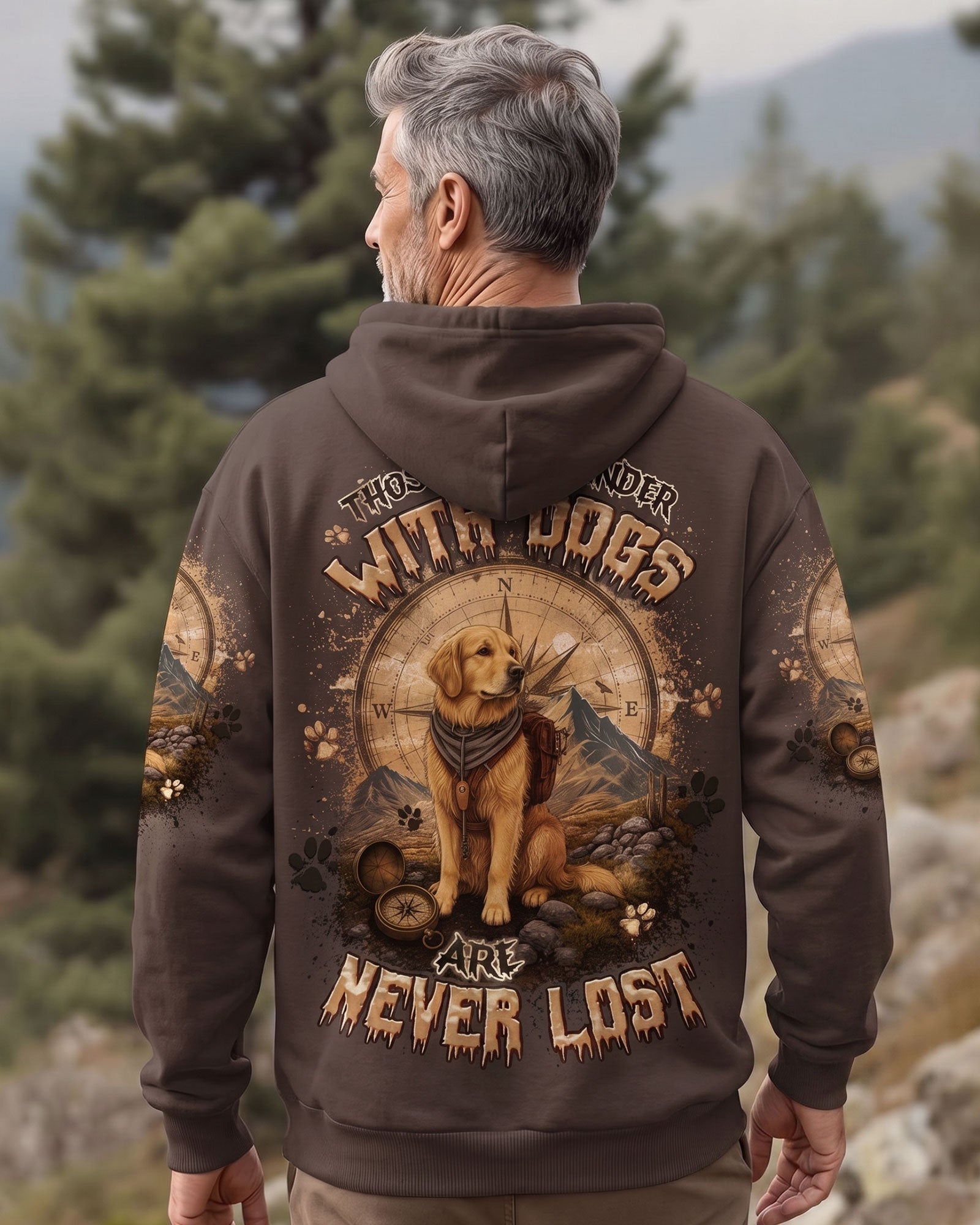 THOSE WHO WANDER WITH DOGS GOLDEN RETRIEVER DOG ALL OVER PRINT - TLTW0707262