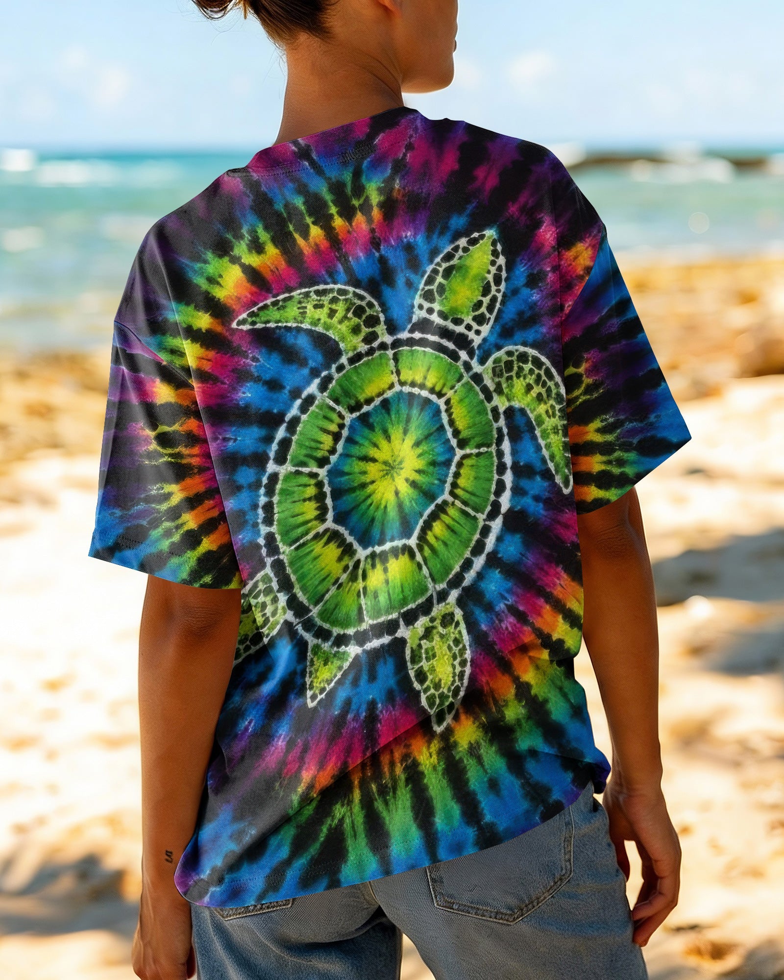 COLORFUL SEA TURTLE  ALL OVER PRINT - TLTW1205261