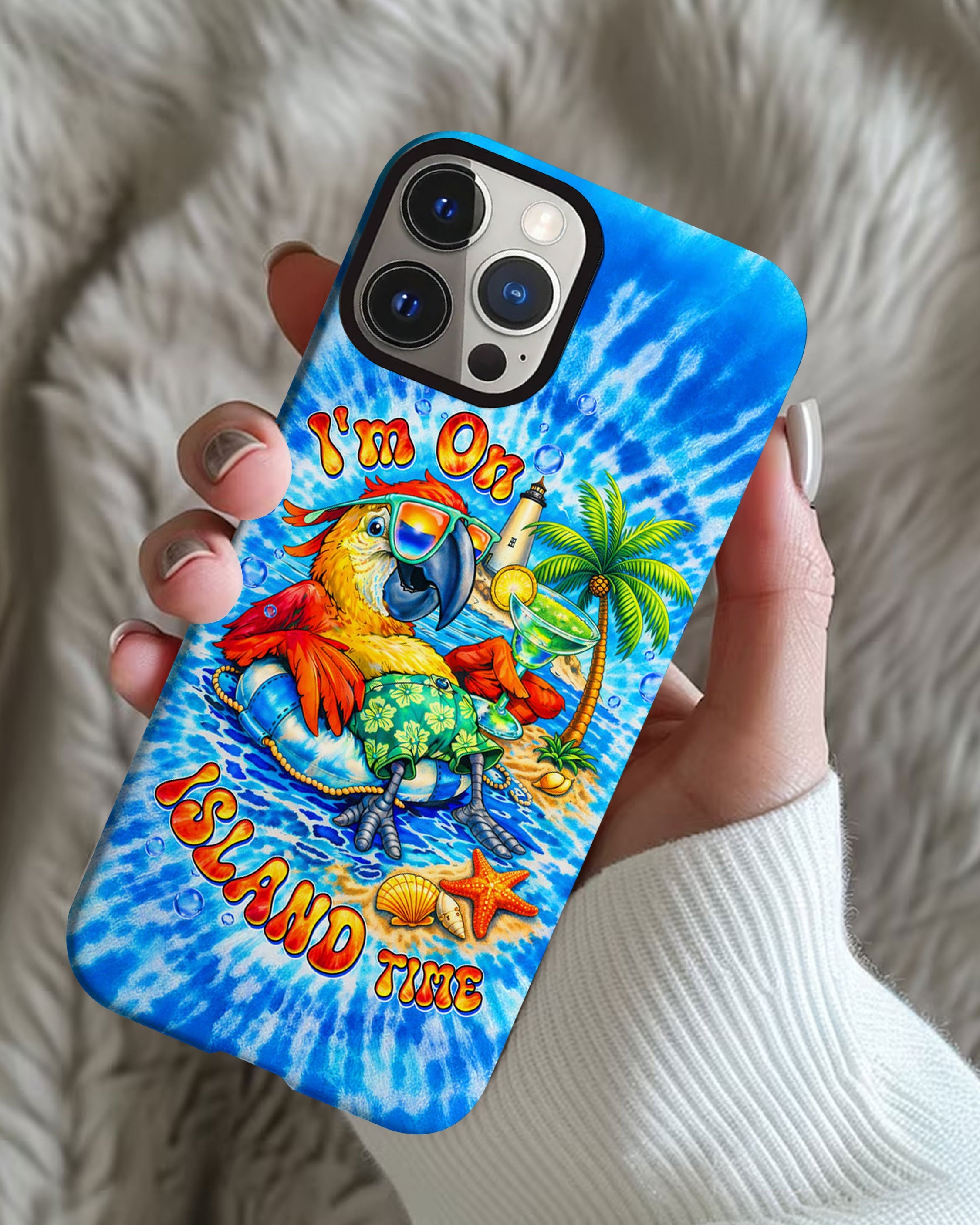 I'M ON ISLAND TIME PARROT SWIRL PHONE CASE   - TLTW1304262