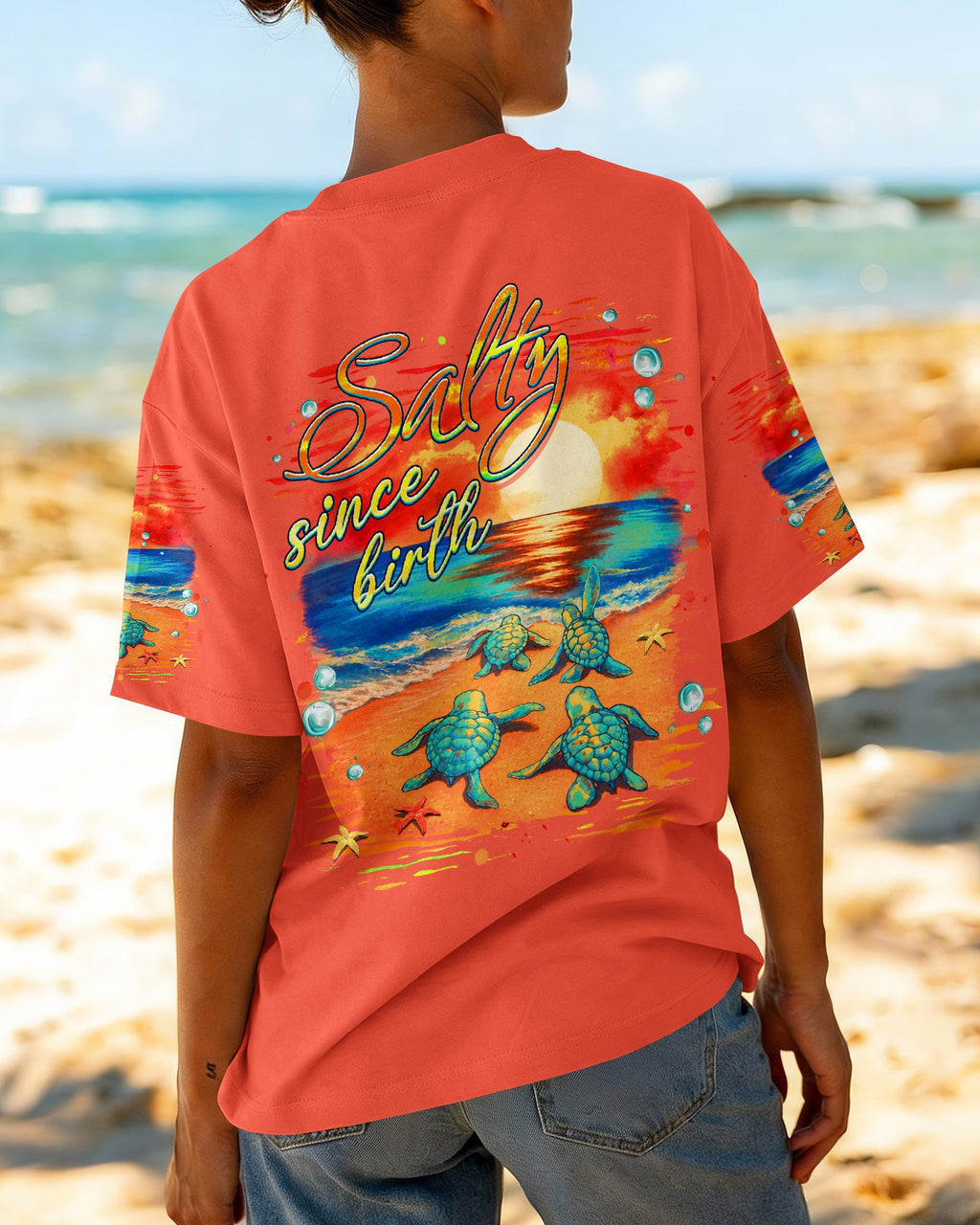 SALTY SINCE BIRTH TURTLE  ALL OVER PRINT - TLHG0506261