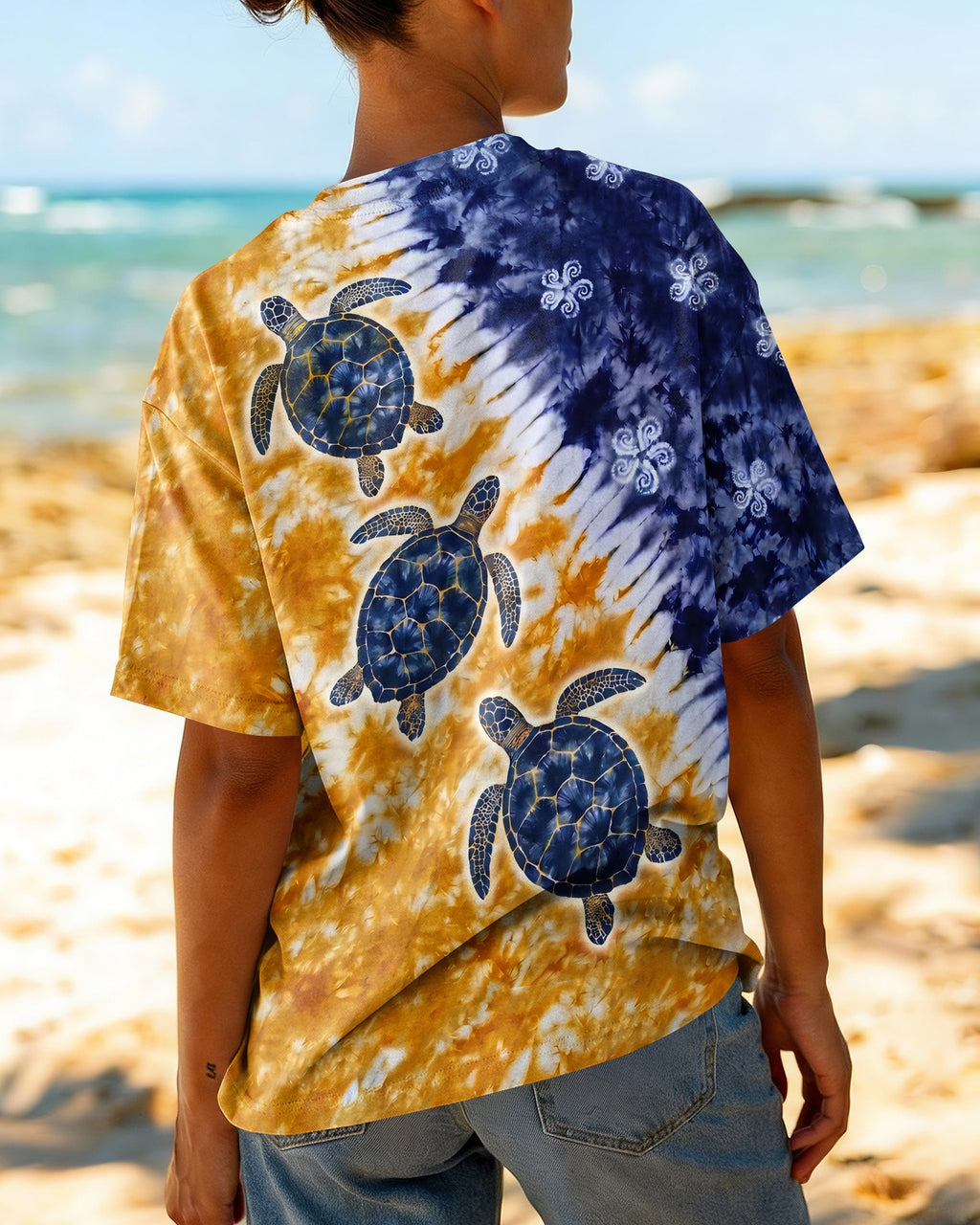 SUNLIT SEA TURTLE DRIFT ALL OVER PRINT - TYPQ0307263